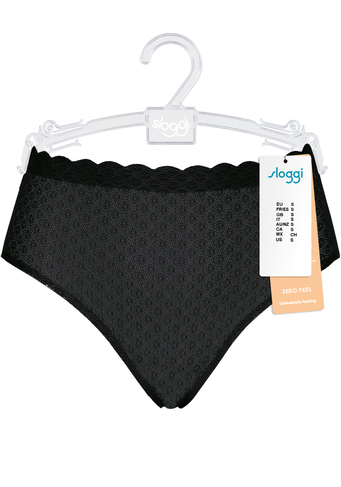 6-7613113423593-sloggi-zero-feel-lace-high-waist-brief-1p_HR Sloggi Women ZERO Feel Lace High Waist Brief, hoge dames slip kant, zwart