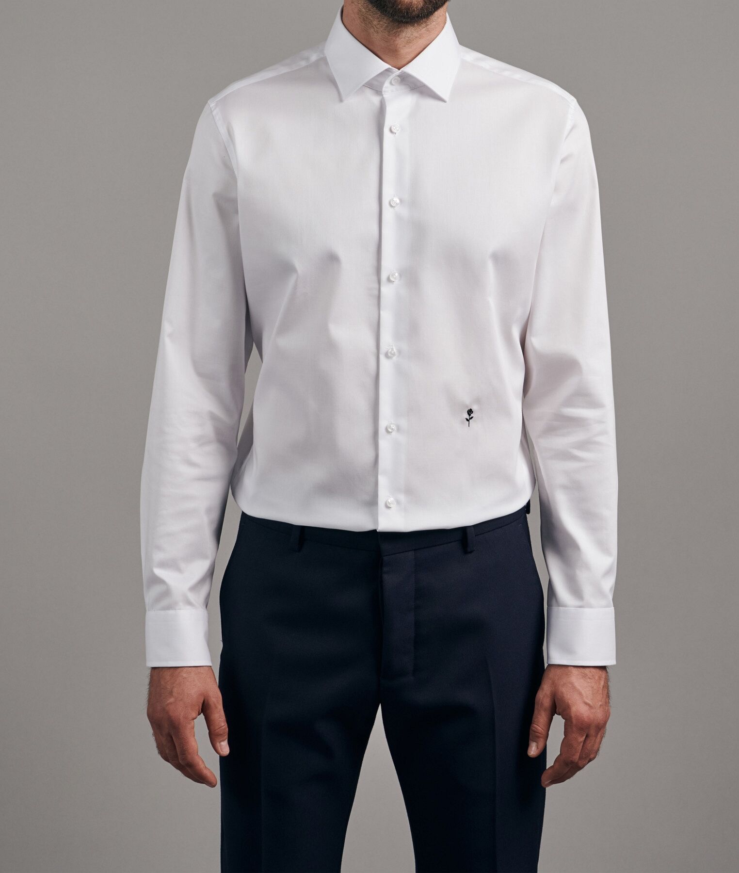 Seidensticker slim fit overhemd, popeline, wit