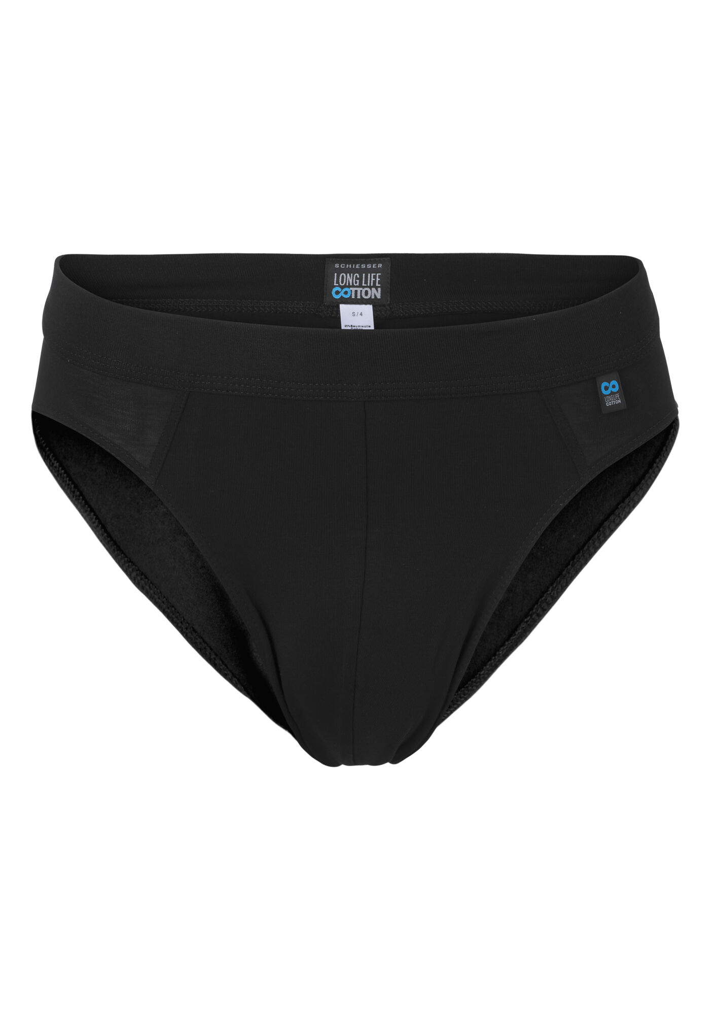 SCHIESSER Long Life Cotton rioslip (1-pack), zwart