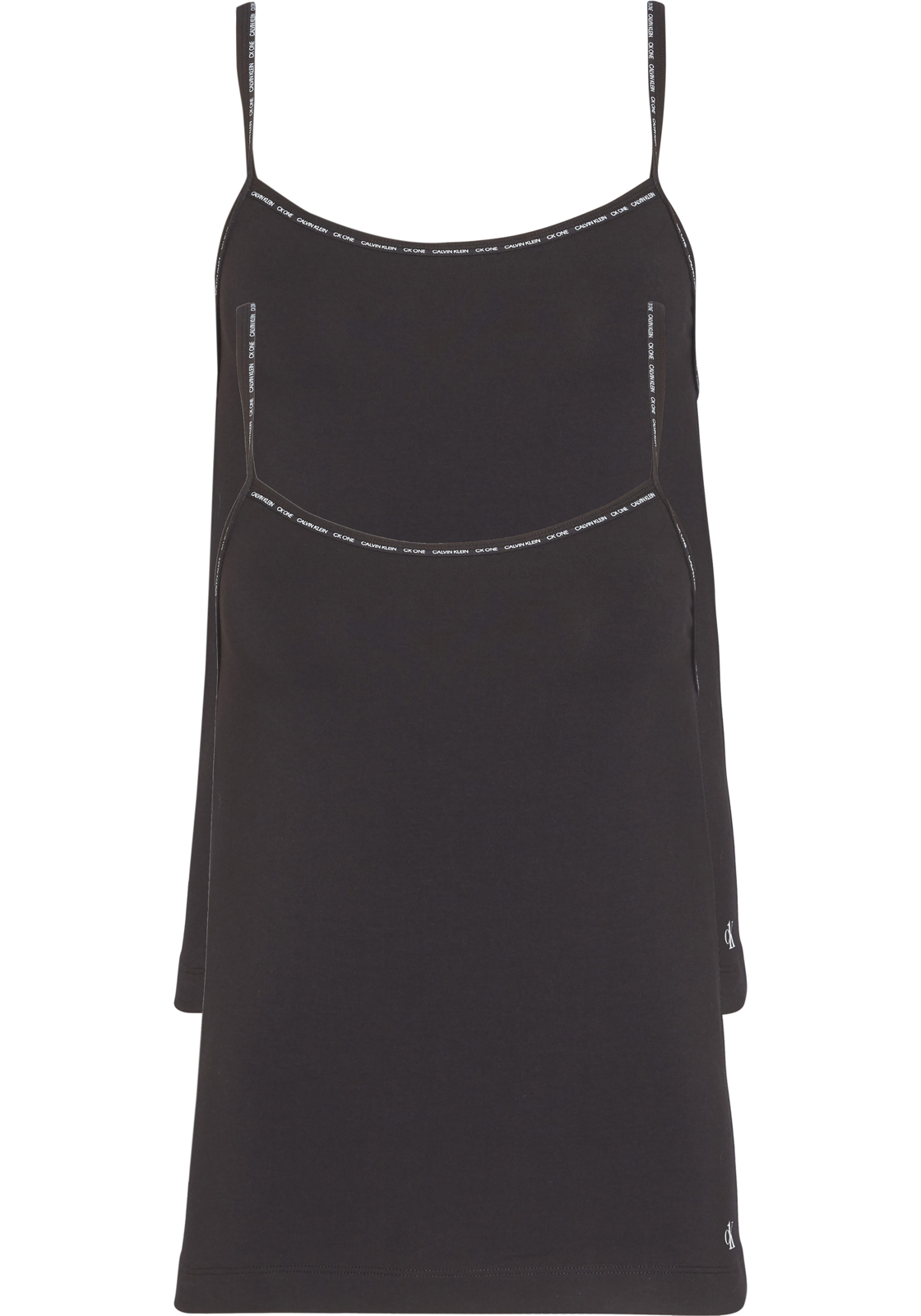 1-8719852711409-calvin_klein-dames-spaghetti_top-2p_HR Calvin Klein dames ONE Cotton spaghetti tops (2-pack), zwart