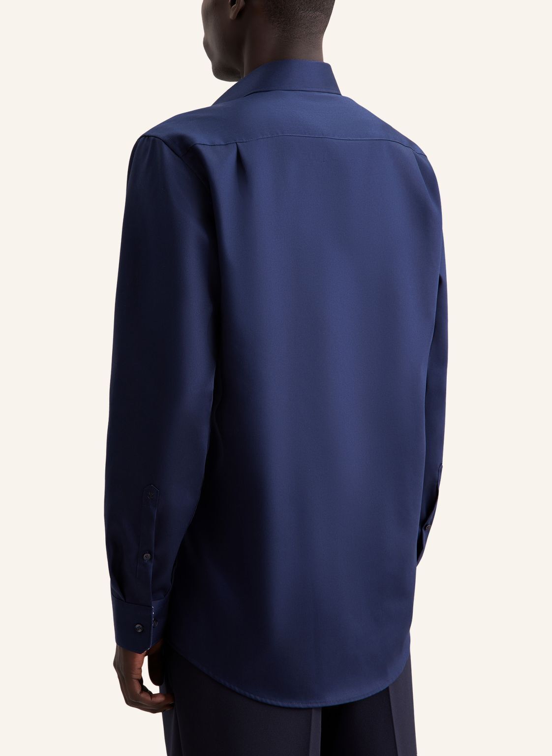 Seidensticker regular fit overhemd, popeline, blauw