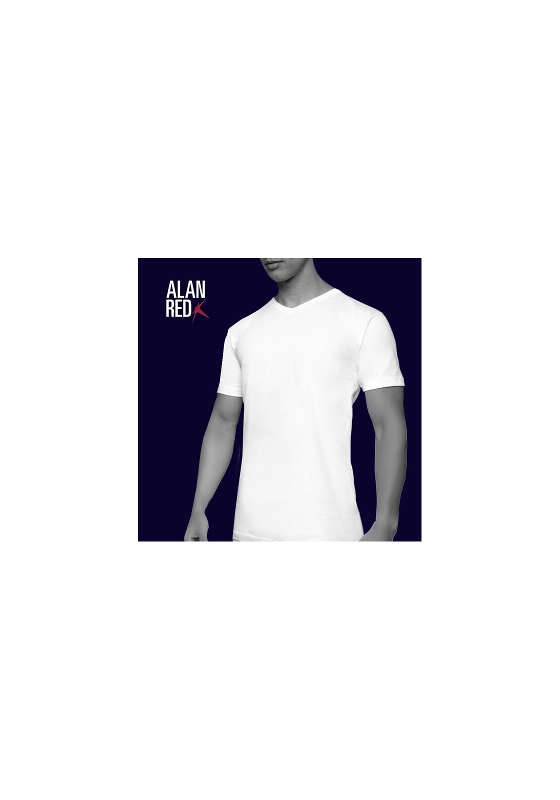 31302_Alan_Red_T-shirts_West_Virginia ALAN REDT-shirts West Virginia (4-pack), V-hals, wit