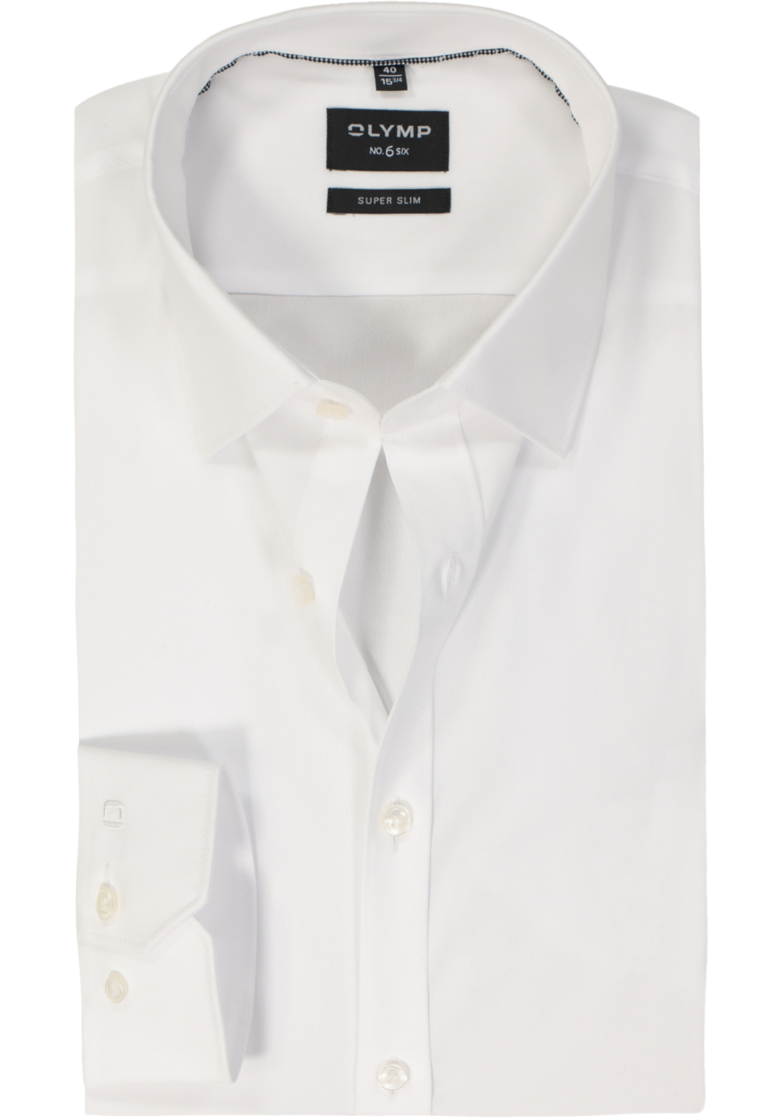 OLYMP No. Six super slim fit overhemd, mouwlengte 7, wit      OLYMP No. Six super slim fit overhemd, mouwlengte 7, wit