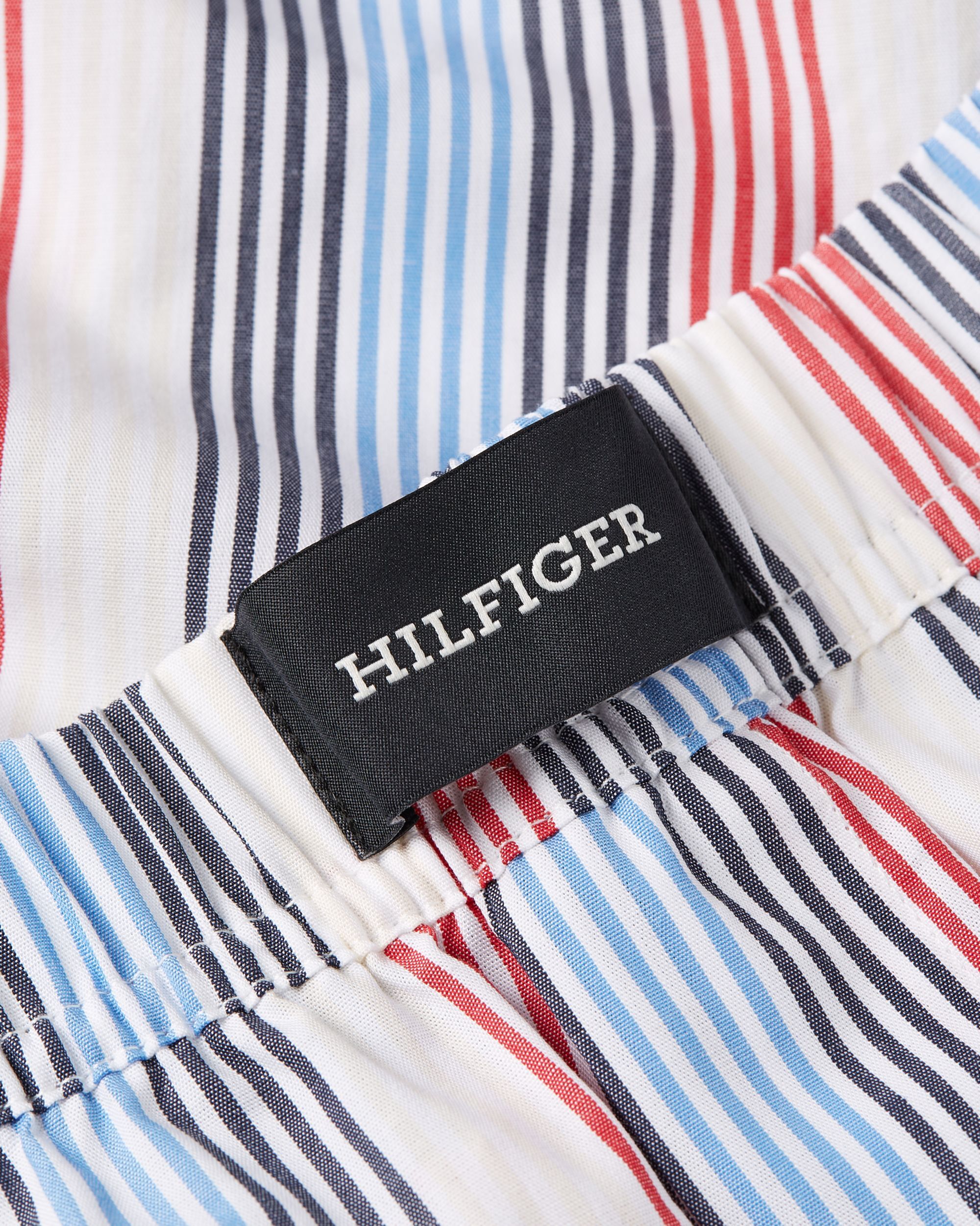 Tommy Hilfiger woven boxer (3-pack), heren boxers wijd katoen, gestreept, blauw