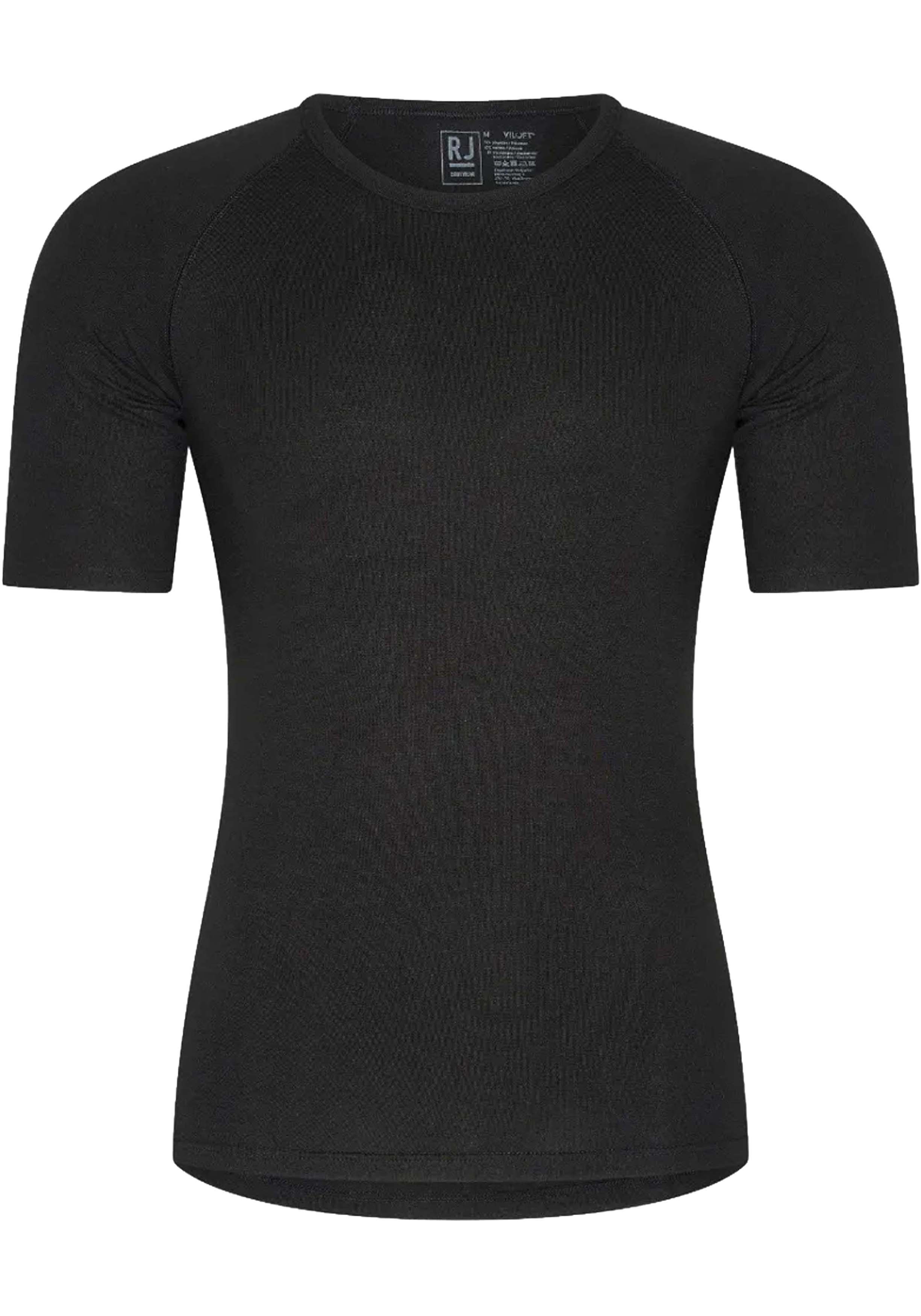 RJ Bodywear RJ Thermo Westendorf heren thermoshirt (1-pack), thermoshirt met O-hals, zwart
