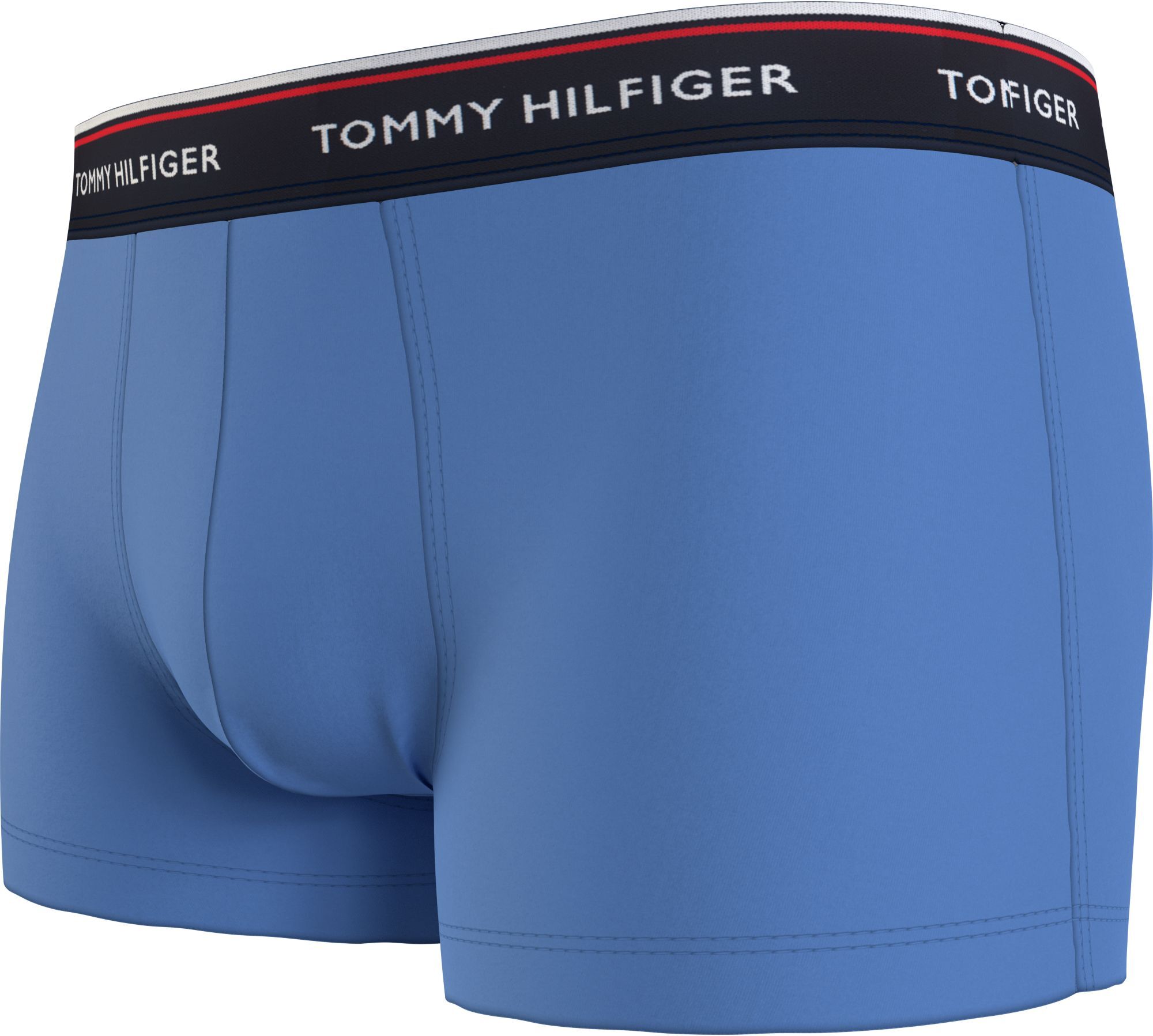 Tommy Hilfiger trunk (3-pack), heren boxers normale lengte, middenblauw, blauw, grijs