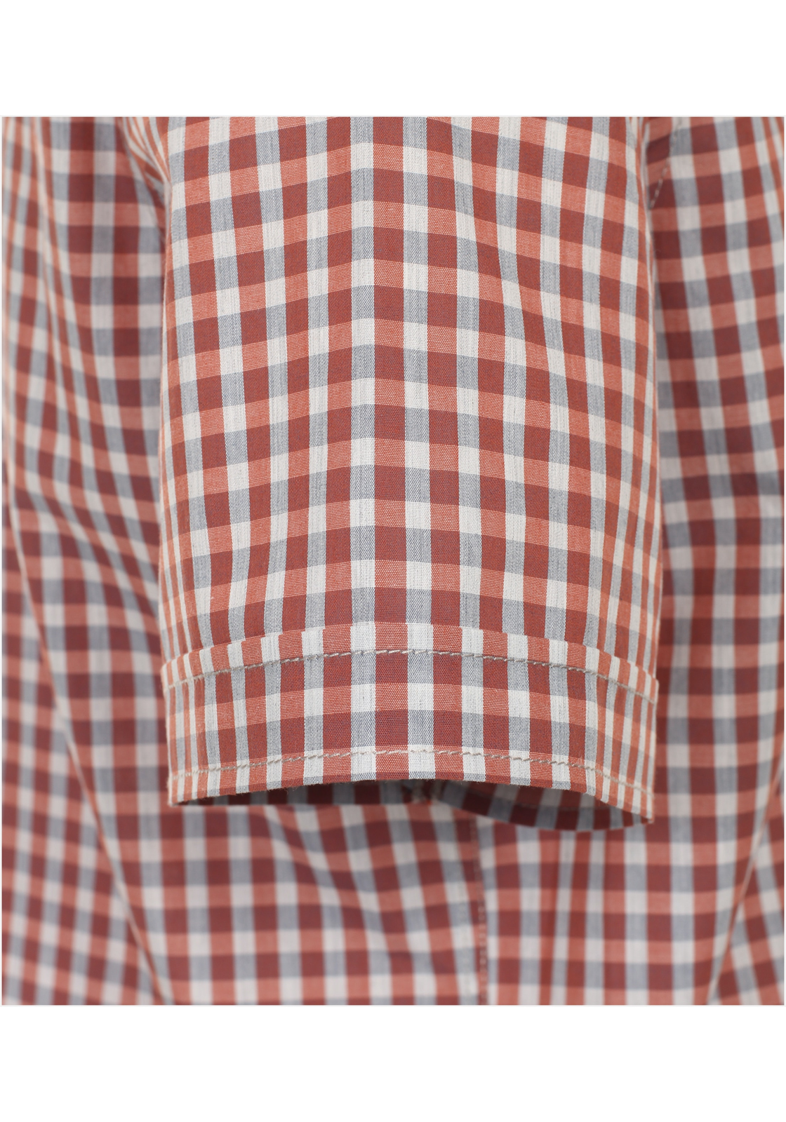 image_5_3ad8fed84425a7daa1f16c2e7ba1720cjpgautoformatbgF3F3F3blend-alpha100blend-colorF3F3F3blend-modedarkenfitclampp CASA MODA Sport casual fit overhemd, korte mouw, structuur, oranje geruit