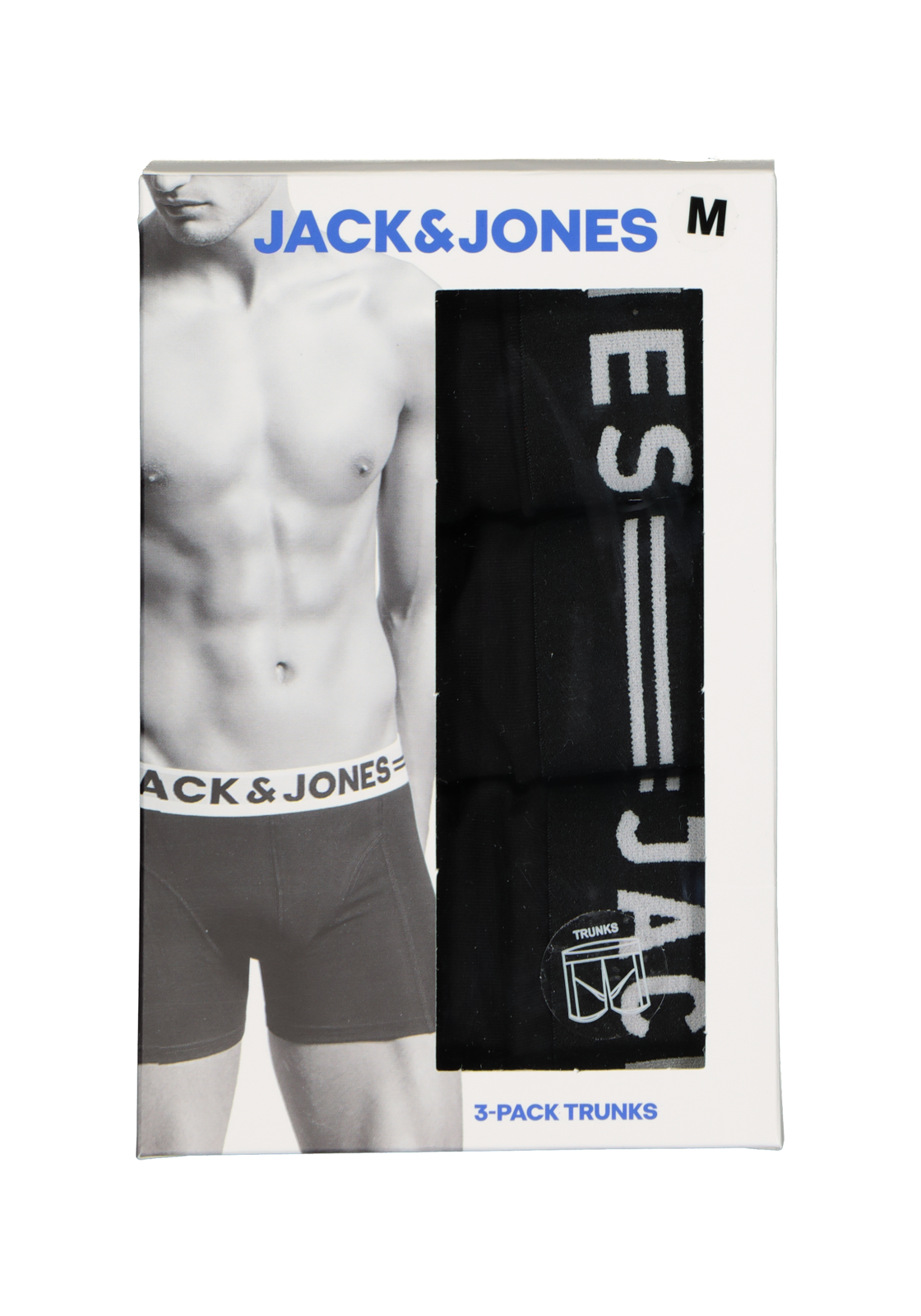 4-5715093342764_jackjones_boxer_HR Jack & Jones heren boxers Sense trunks (3-pack), zwart met zwarte band