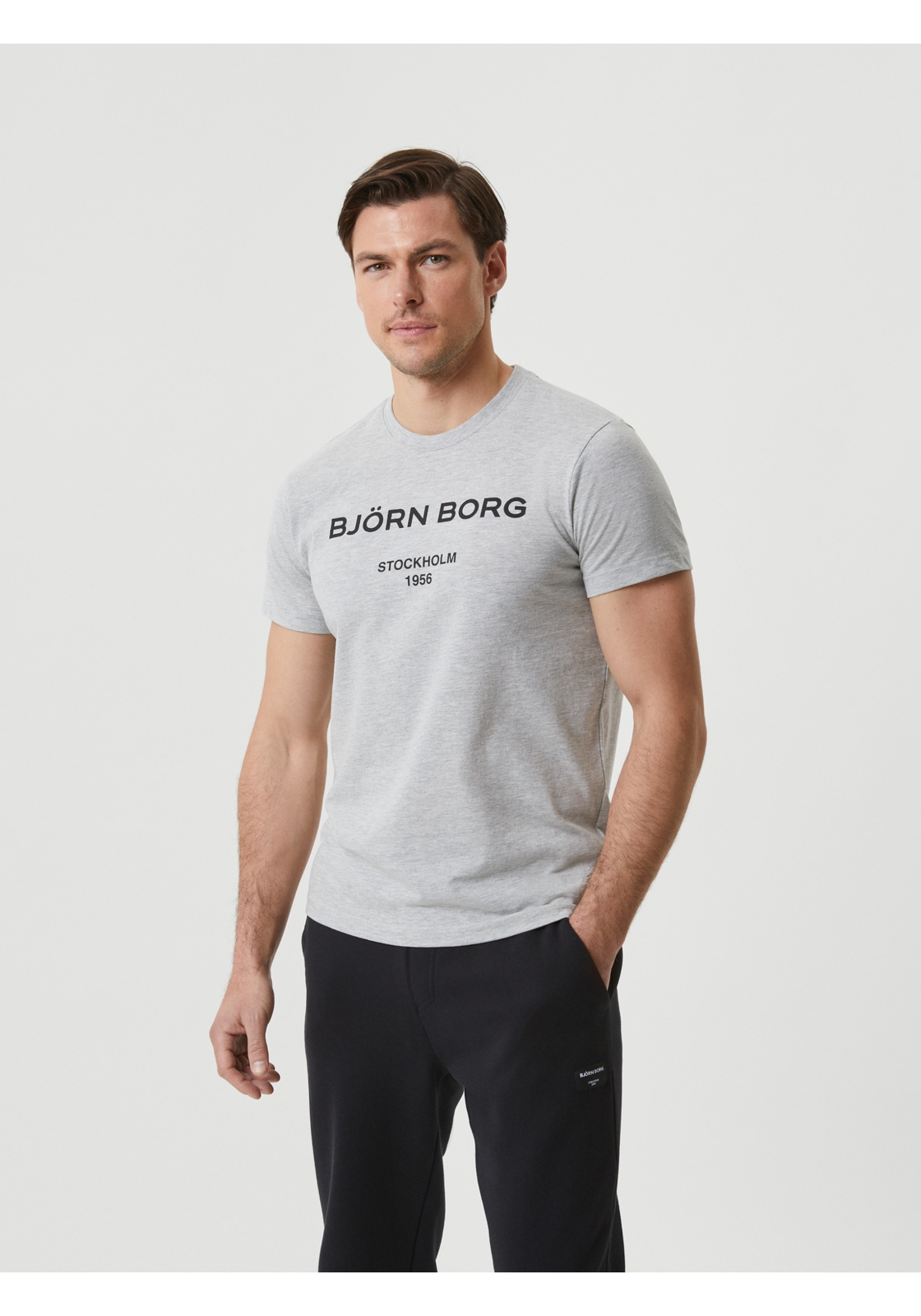 image-31 Bjorn Borg logo T-shirt, grijs