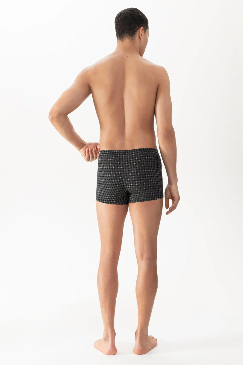 Mey heren shorty Round Grid, boxers kort, zwart