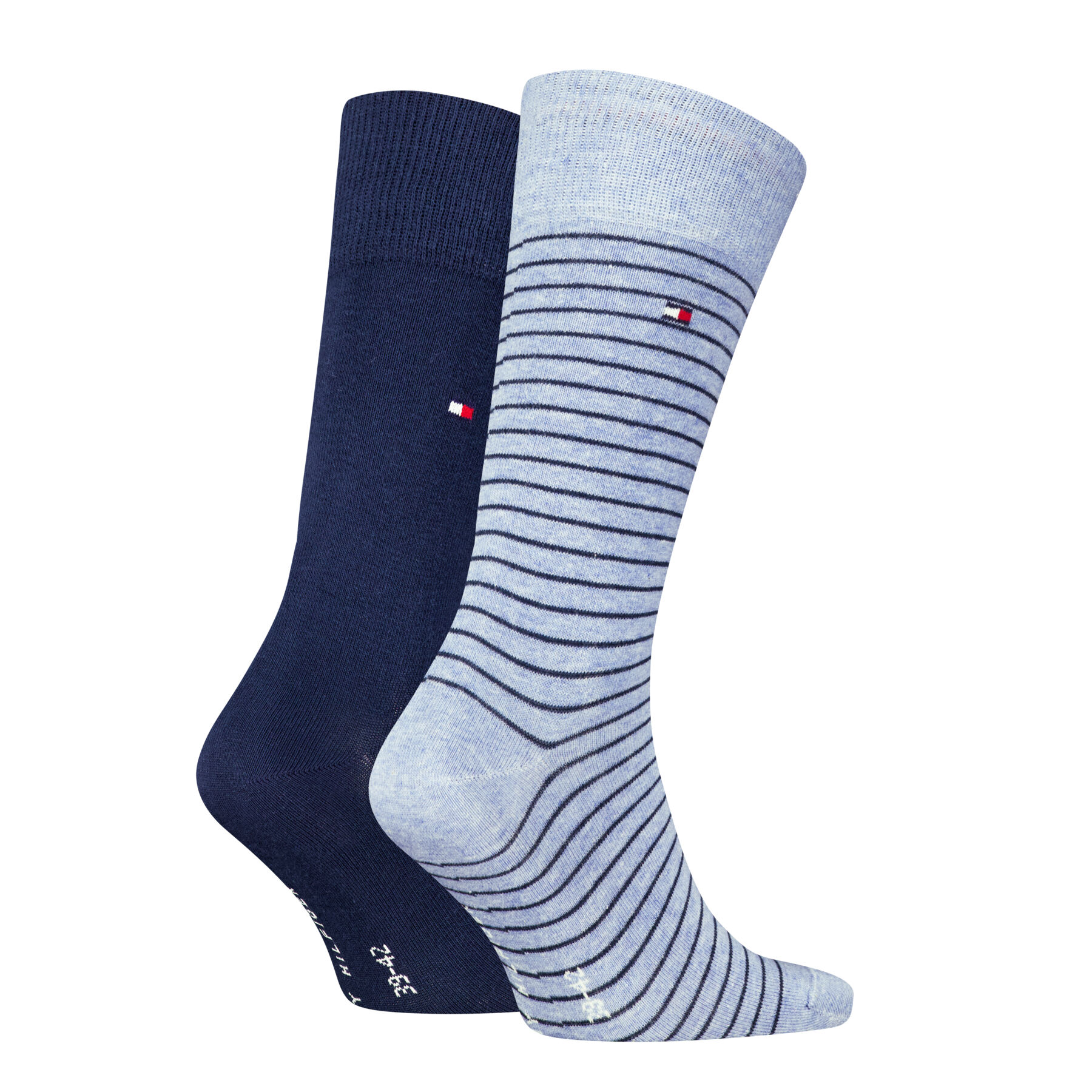 Tommy Hilfiger Small Stripe Sock (2-pack), heren sokken, blauw gestreept