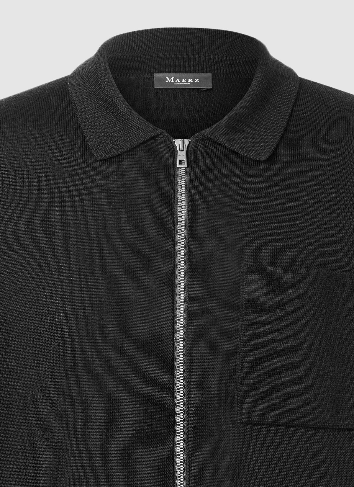 MAERZ Regular Fit heren vest met rits wol, antraciet grijs