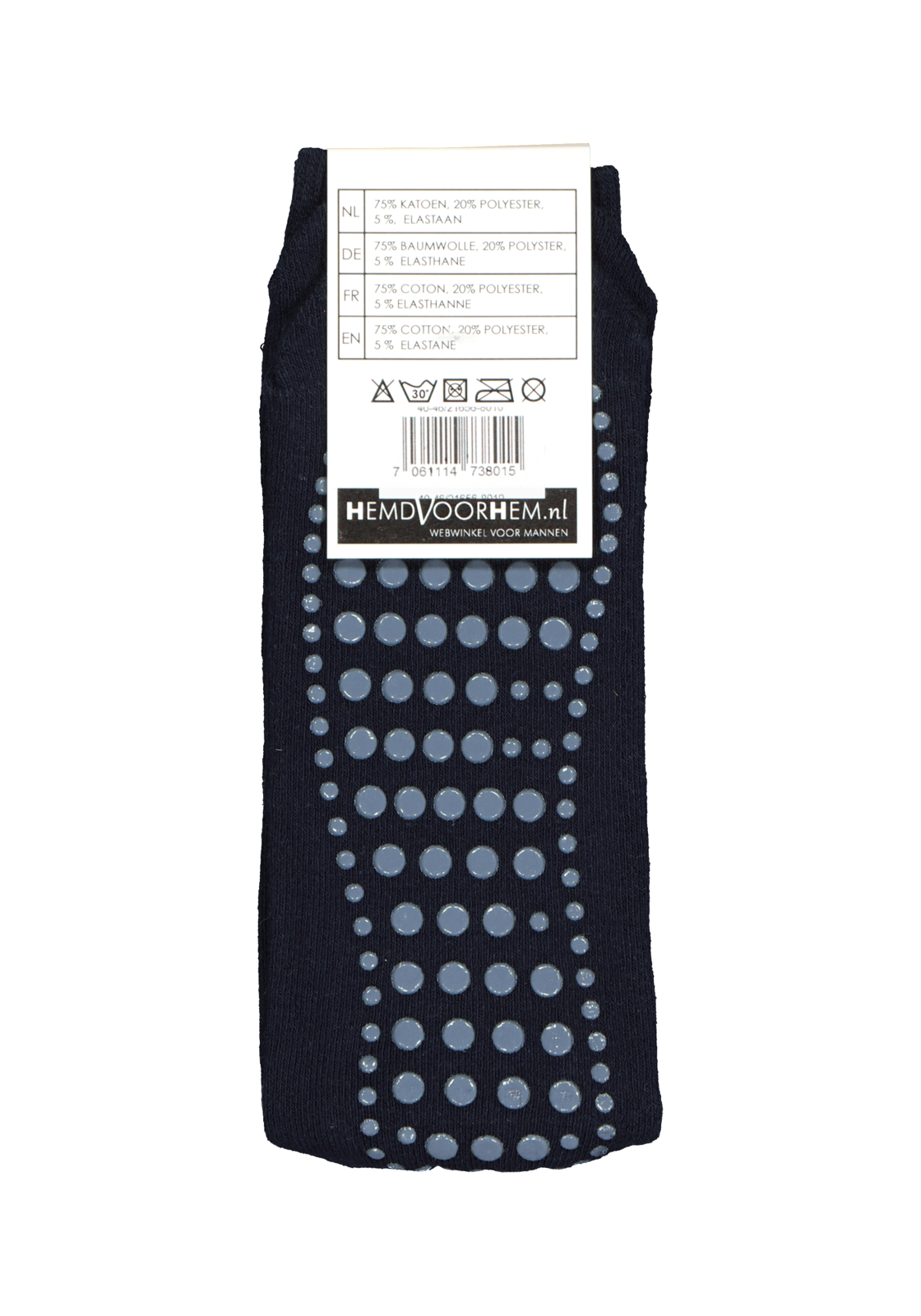 4-7061114738015_homepads_HR Homepads herensokken, zwart (blauwe noppen)