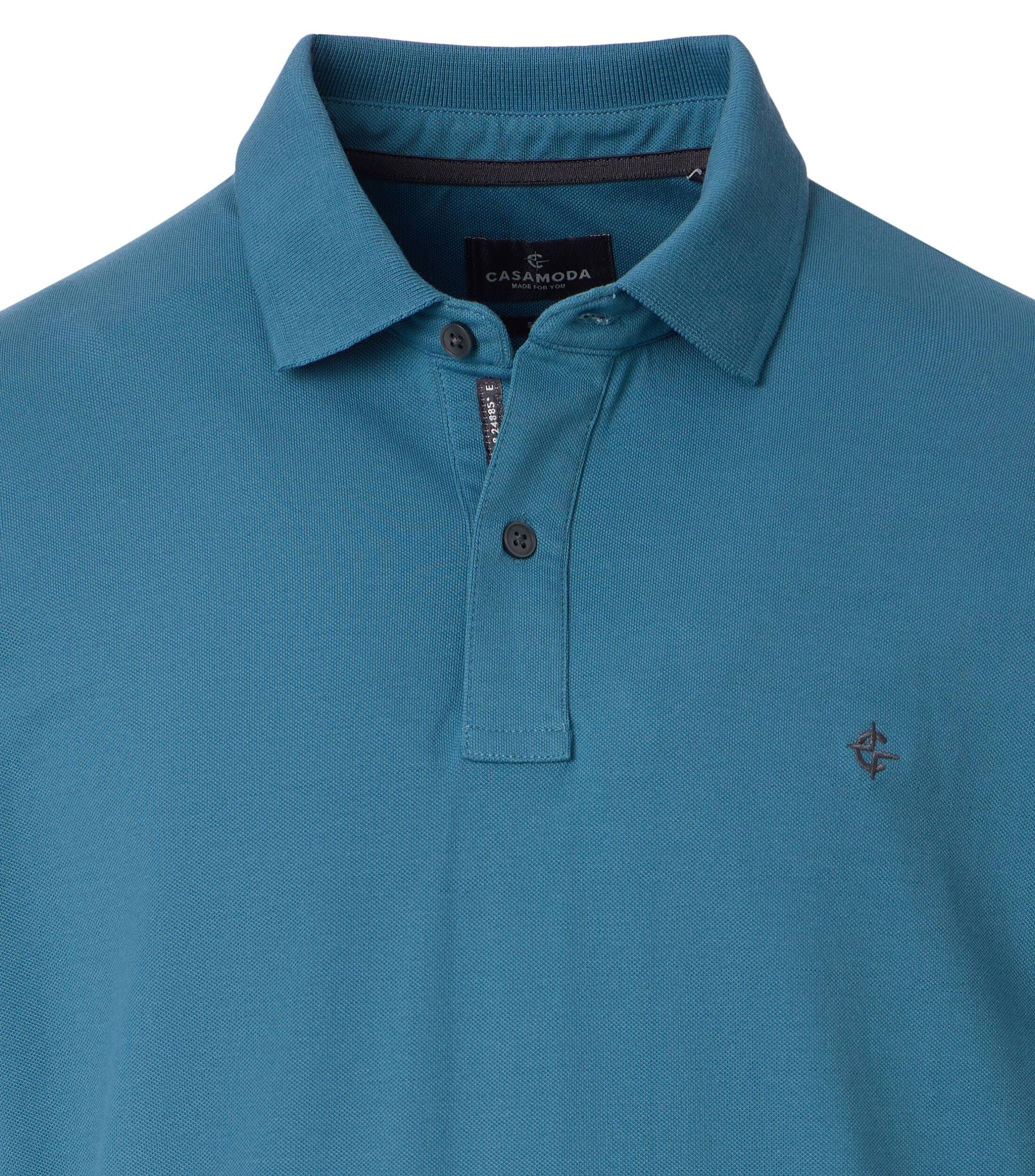 CASA MODA comfort fit heren polo, aqua