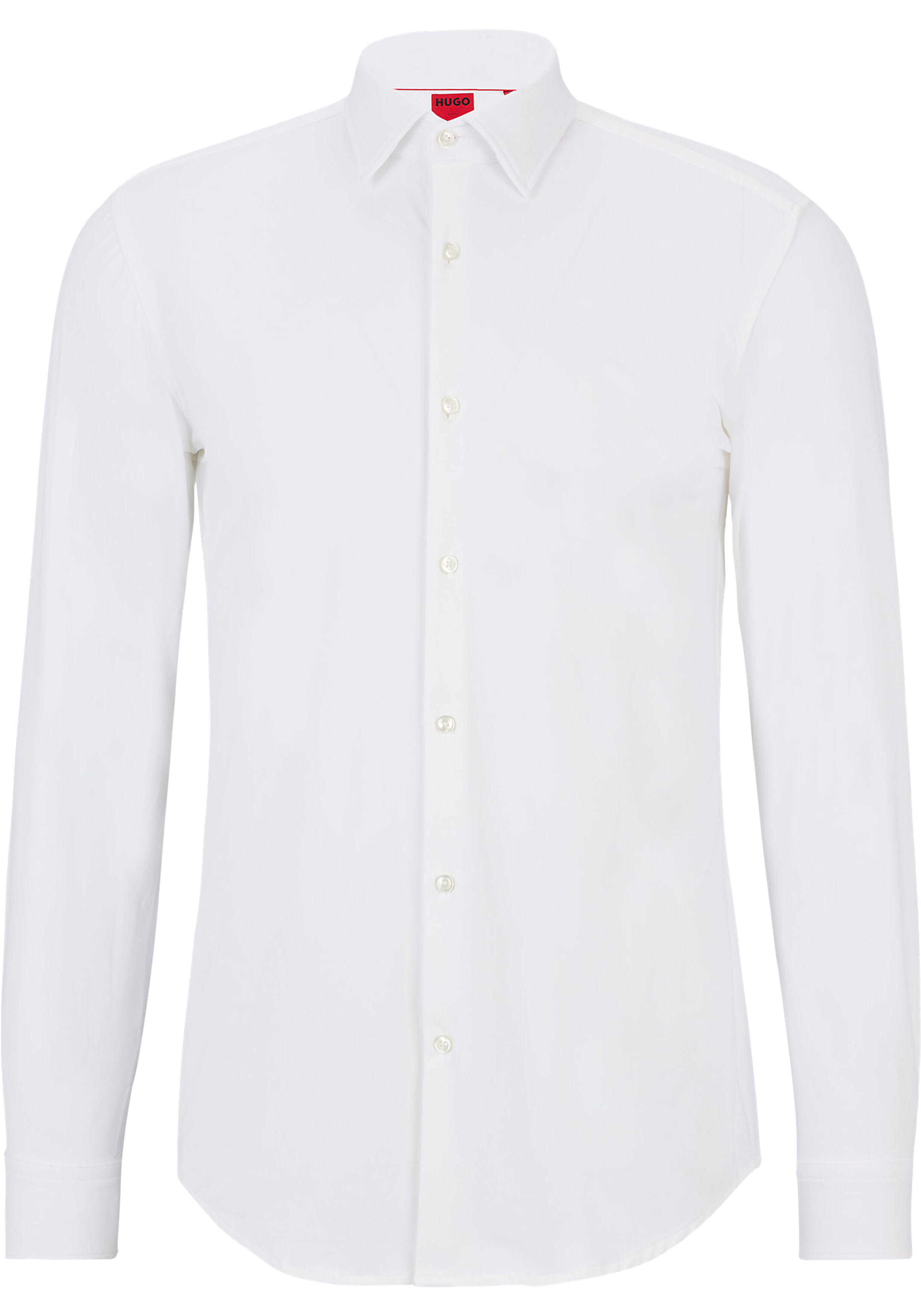 HUGO Kenno slim fit overhemd, tricot, wit
