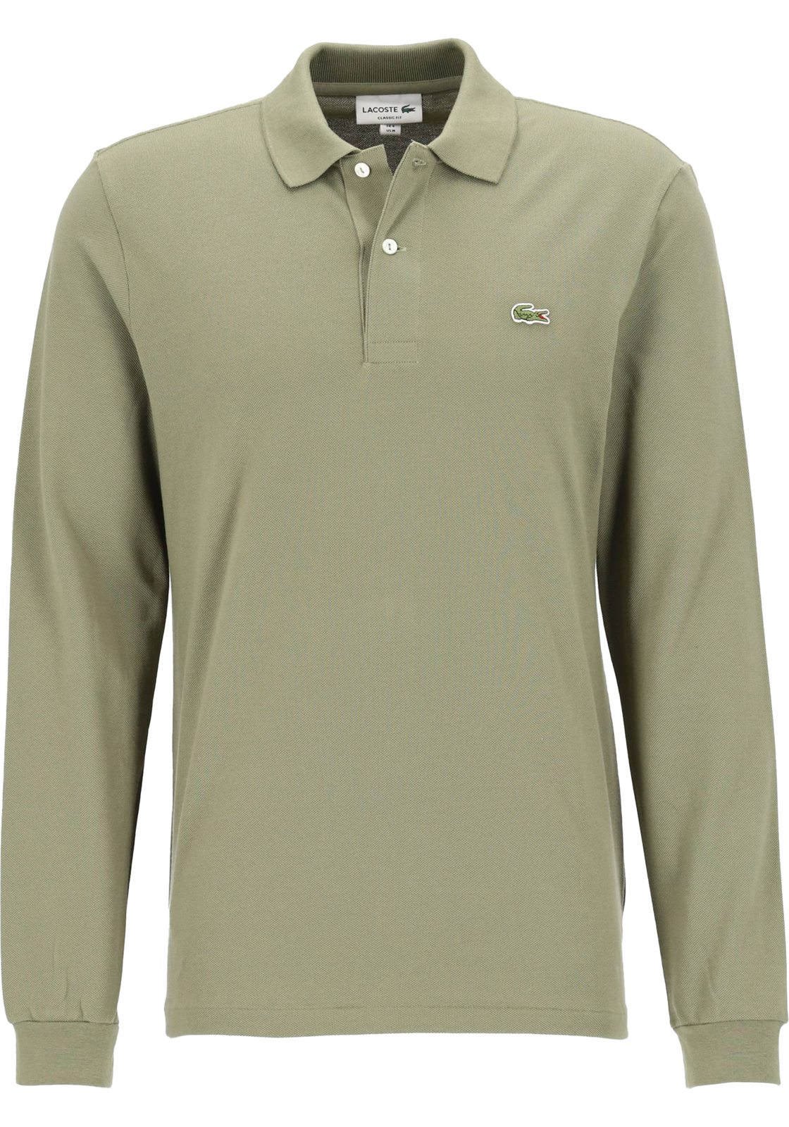 Lacoste Classic Fit polo lange mouw, kaki groen Lacoste Classic Fit polo lange mouw, kaki groen