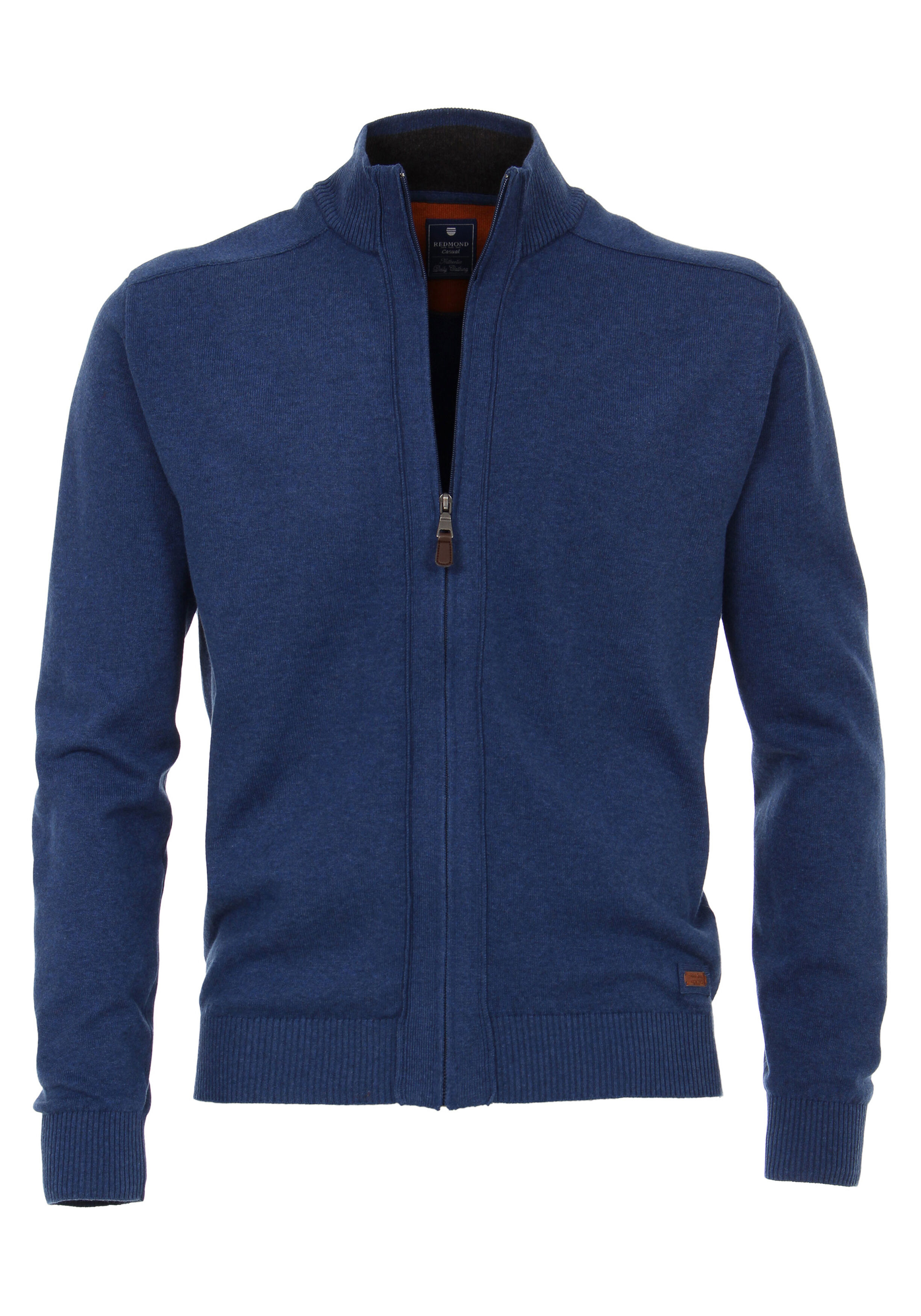 Redmond heren vest katoen, met rits, blauw