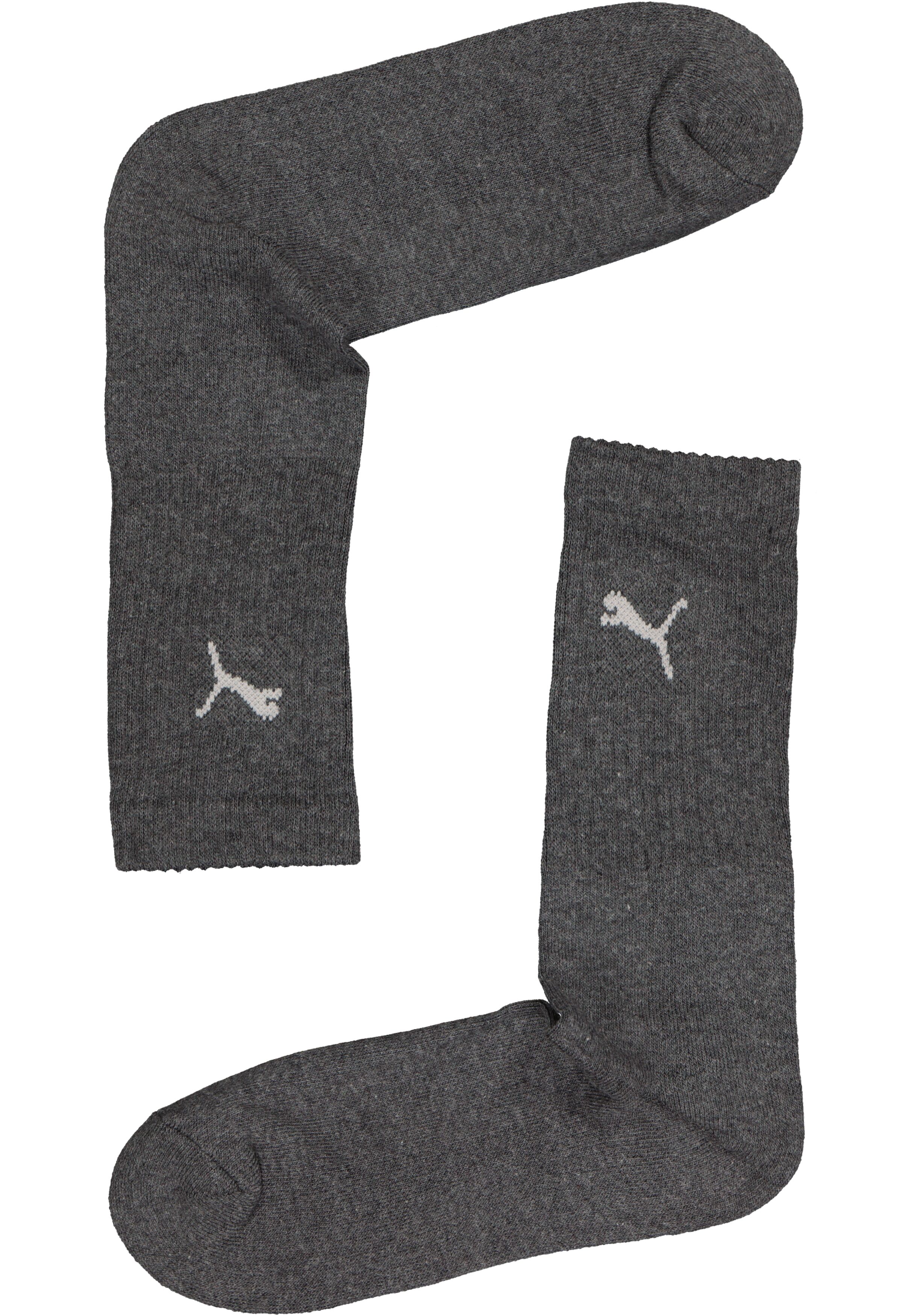 Puma Crew Sock (3-pack), antraciet grijs