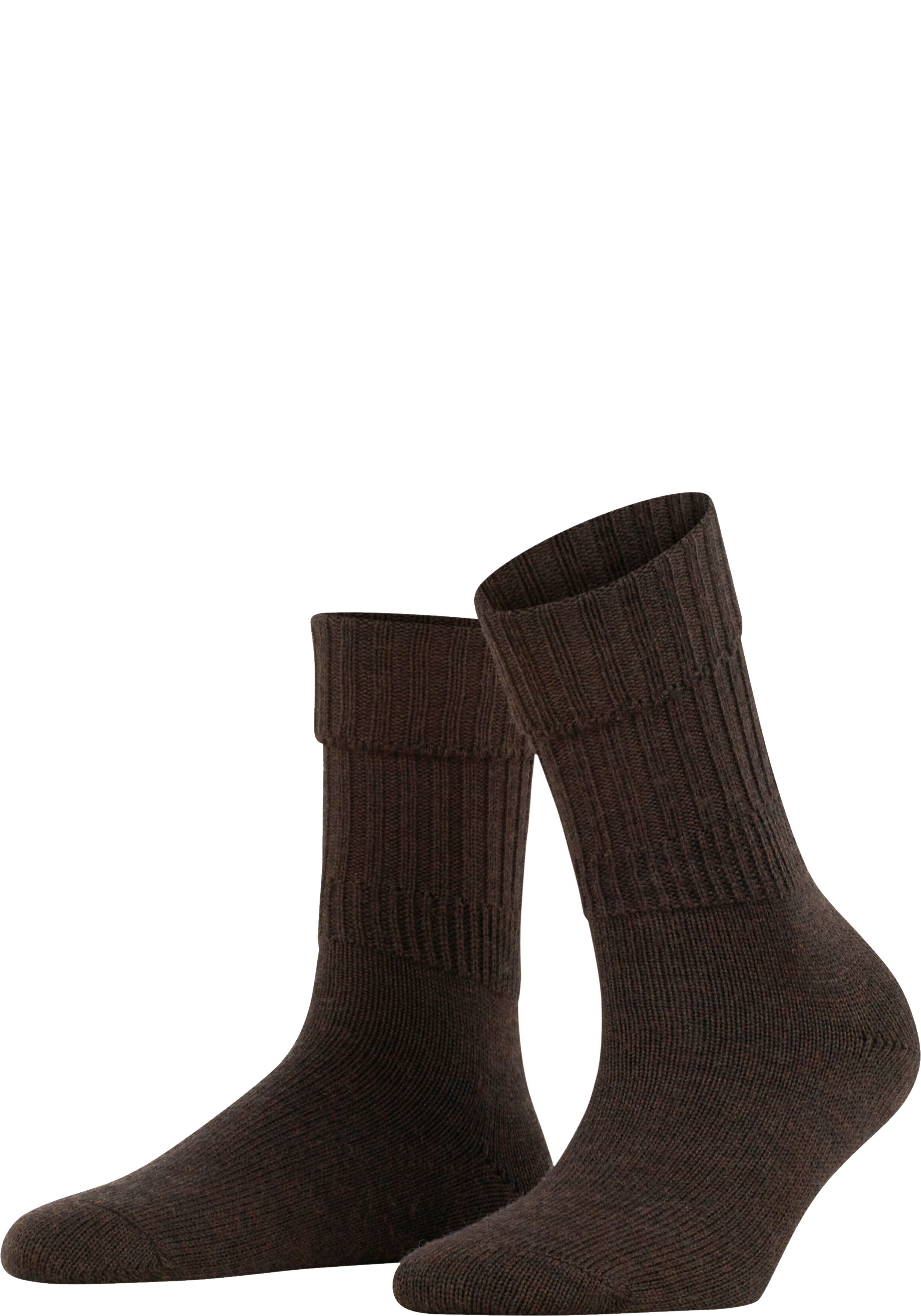 FALKE Striggings Rib damessokken, bruin (dark brown)
