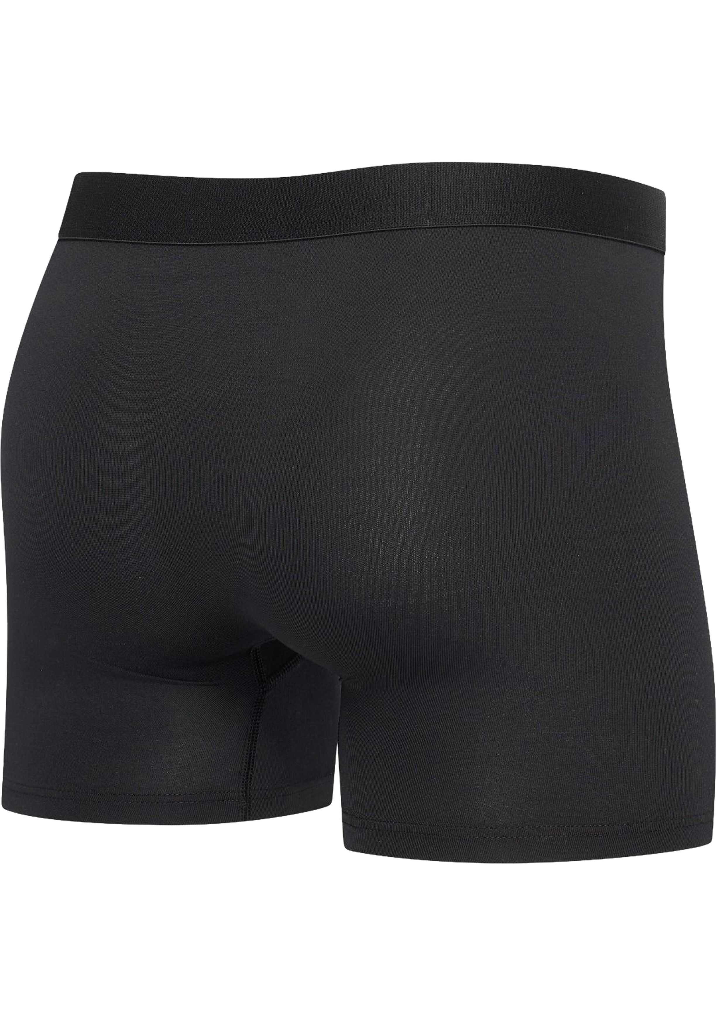 RJ Bodywear Pure Color boxershort (1-pack), heren boxer lang, microfiber, zwart