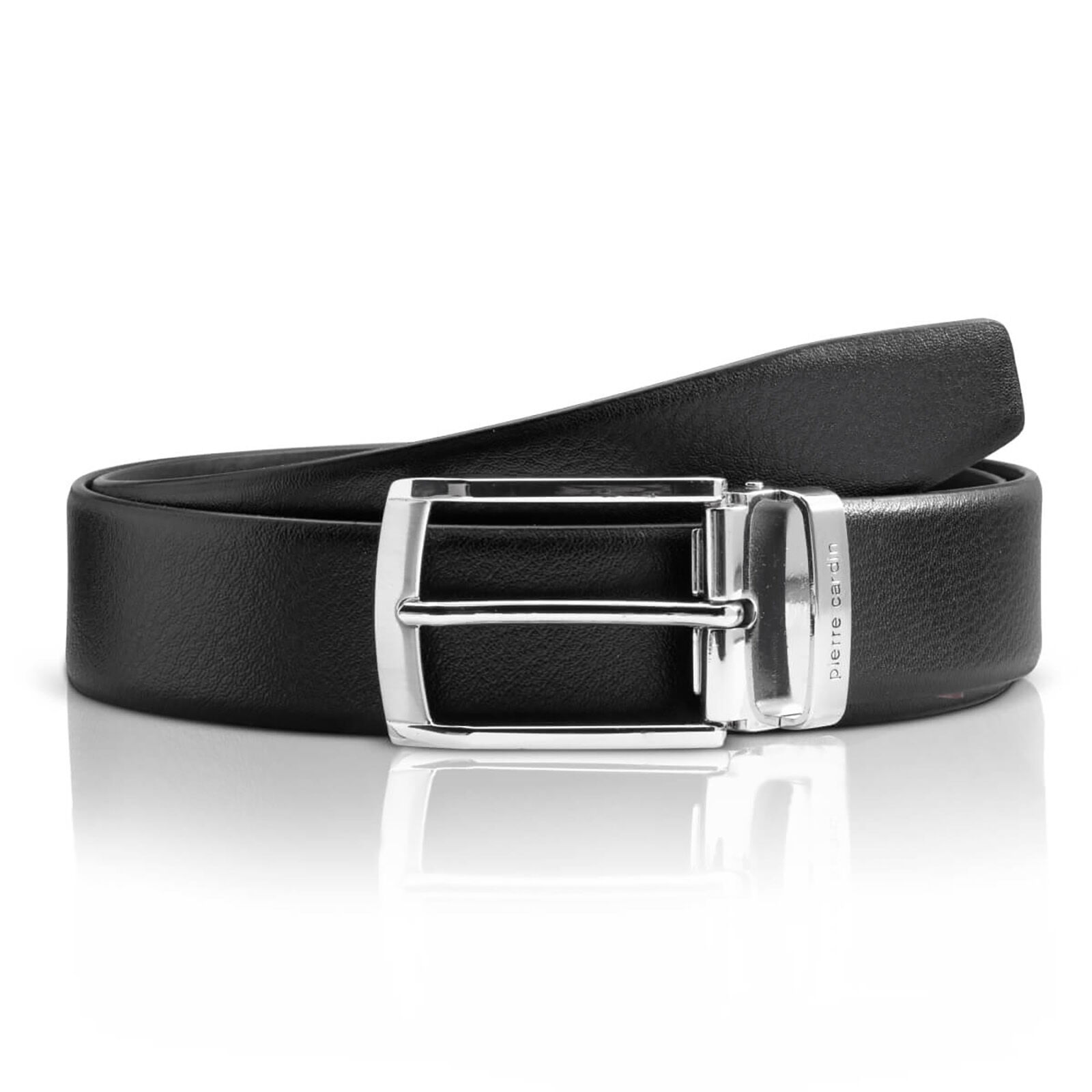 PIERRE CARDIN leren heren riem, zwart