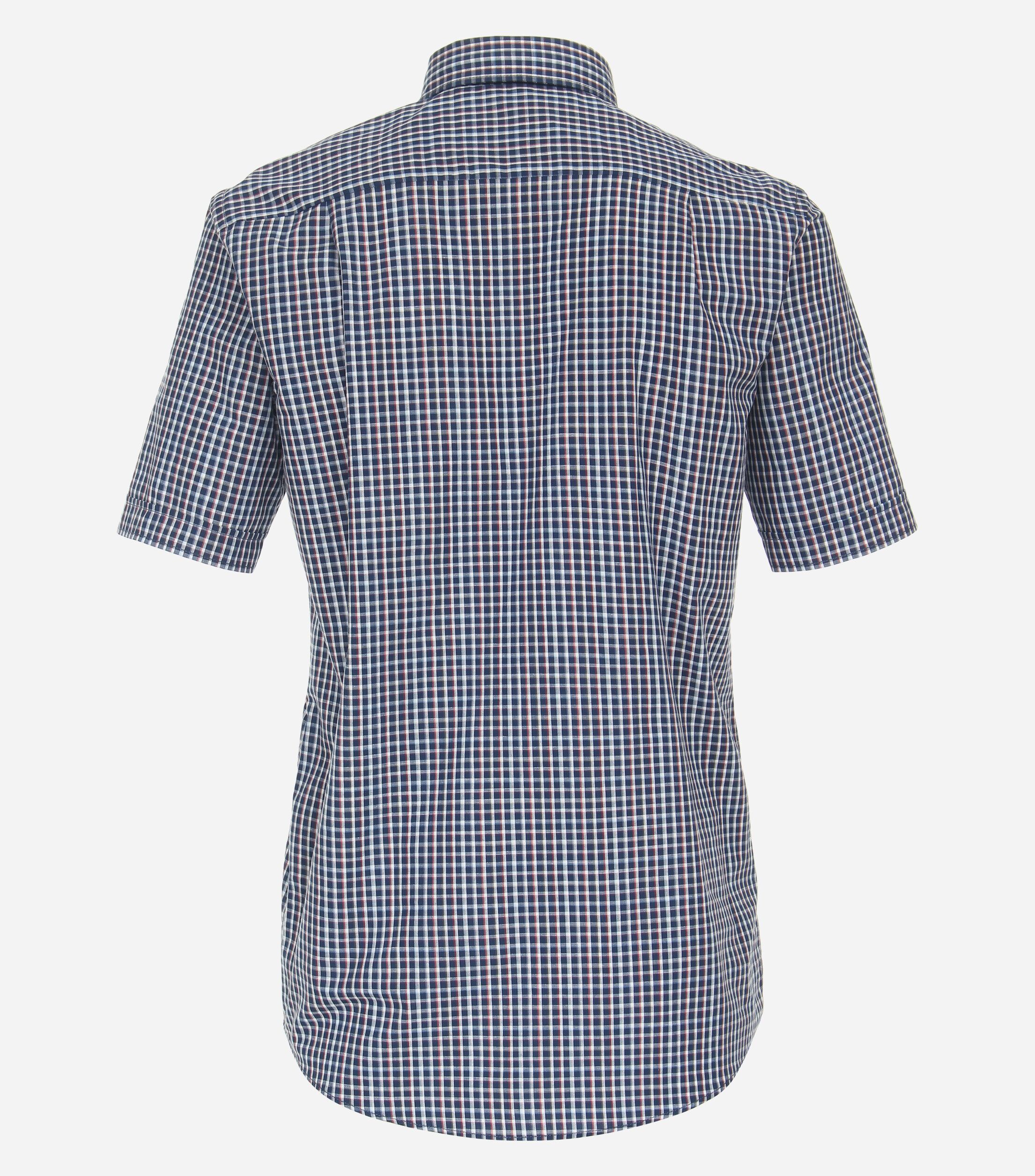 CASA MODA Sport comfort fit overhemd, korte mouw, chambray, rood geruit