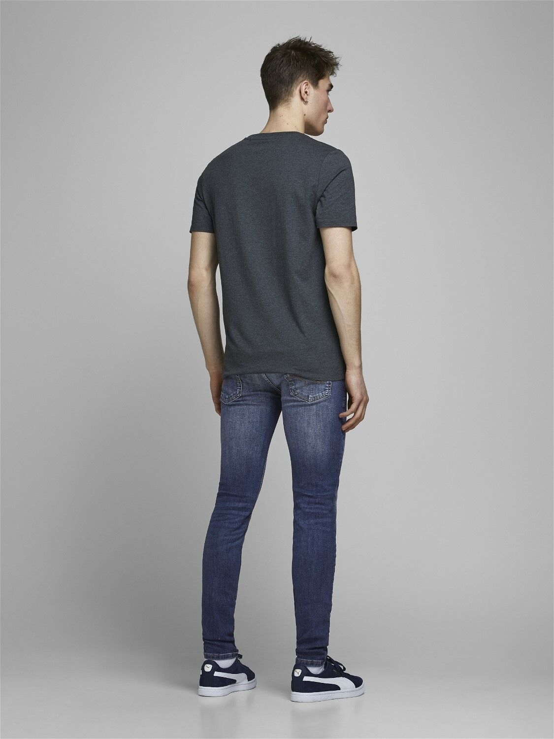 JACK & JONES Liam Original loose fit, heren jeans, denimblauw