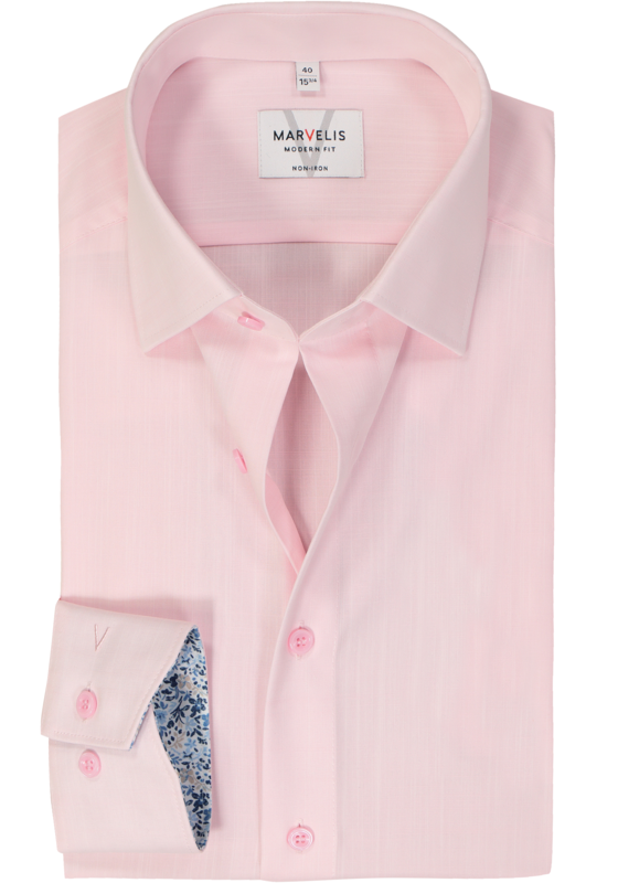 MARVELIS modern fit overhemd, popeline, lichtroze MARVELIS modern fit overhemd, popeline, lichtroze