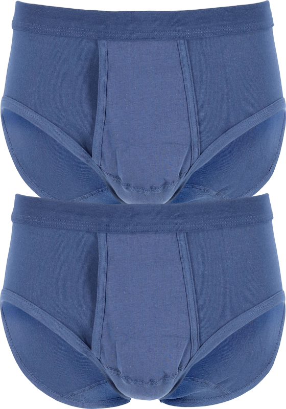 Gotzburg heren slips (2-pack), heren slips in Feinripp met gulp, donkerblauw Gotzburg heren slips (2-pack), heren slips in Feinripp met gulp, donkerblauw