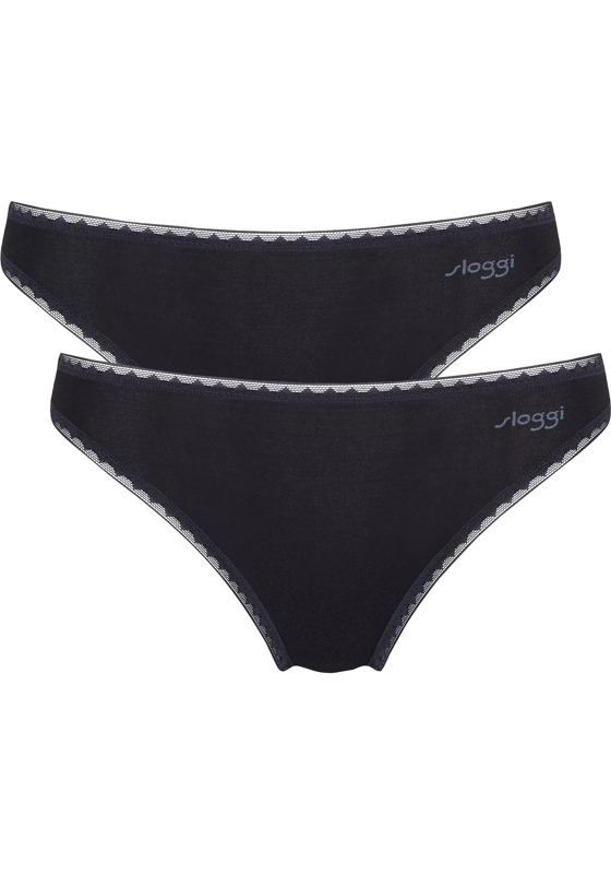 Sloggi Women GO Tai (2-pack), dames slip, zwart Sloggi Women GO Tai (2-pack), dames slip, zwart