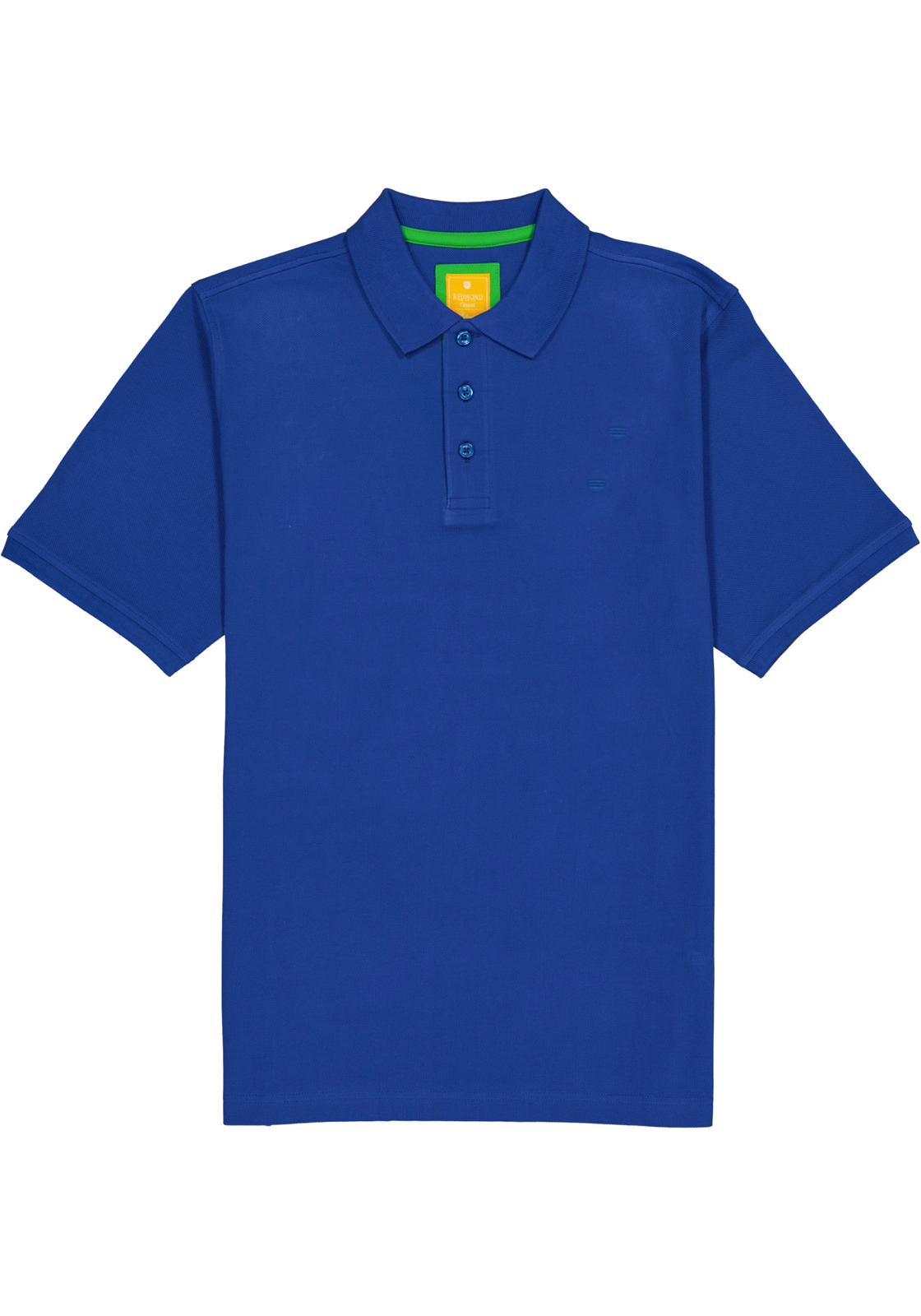 6-4061933179498_redmond-polo_HR Redmond modern fit poloshirt, blauw (groen contrast)