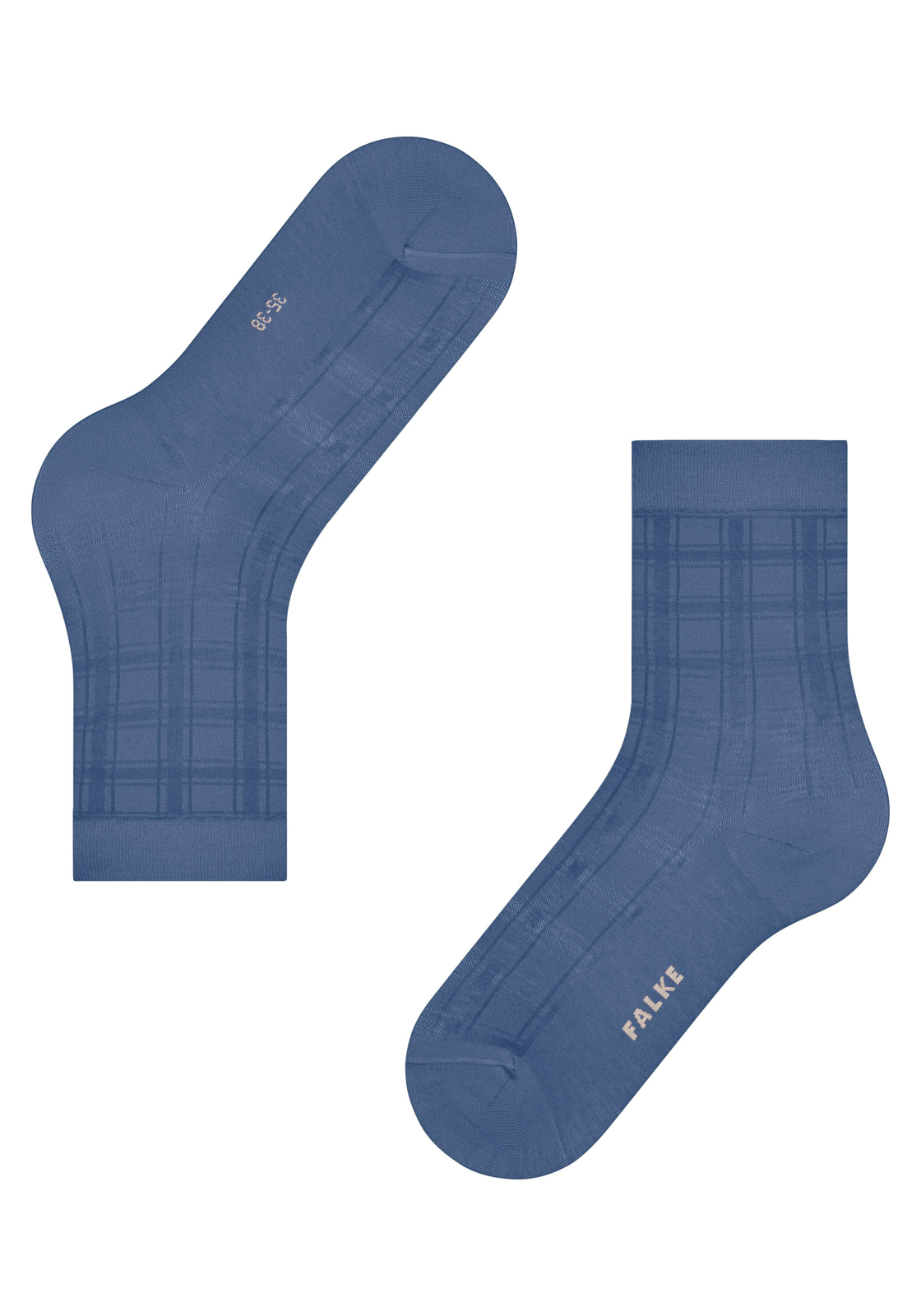 FALKE Madras damessokken, blauw (smoky blue) FALKE Madras damessokken, blauw (smoky blue)