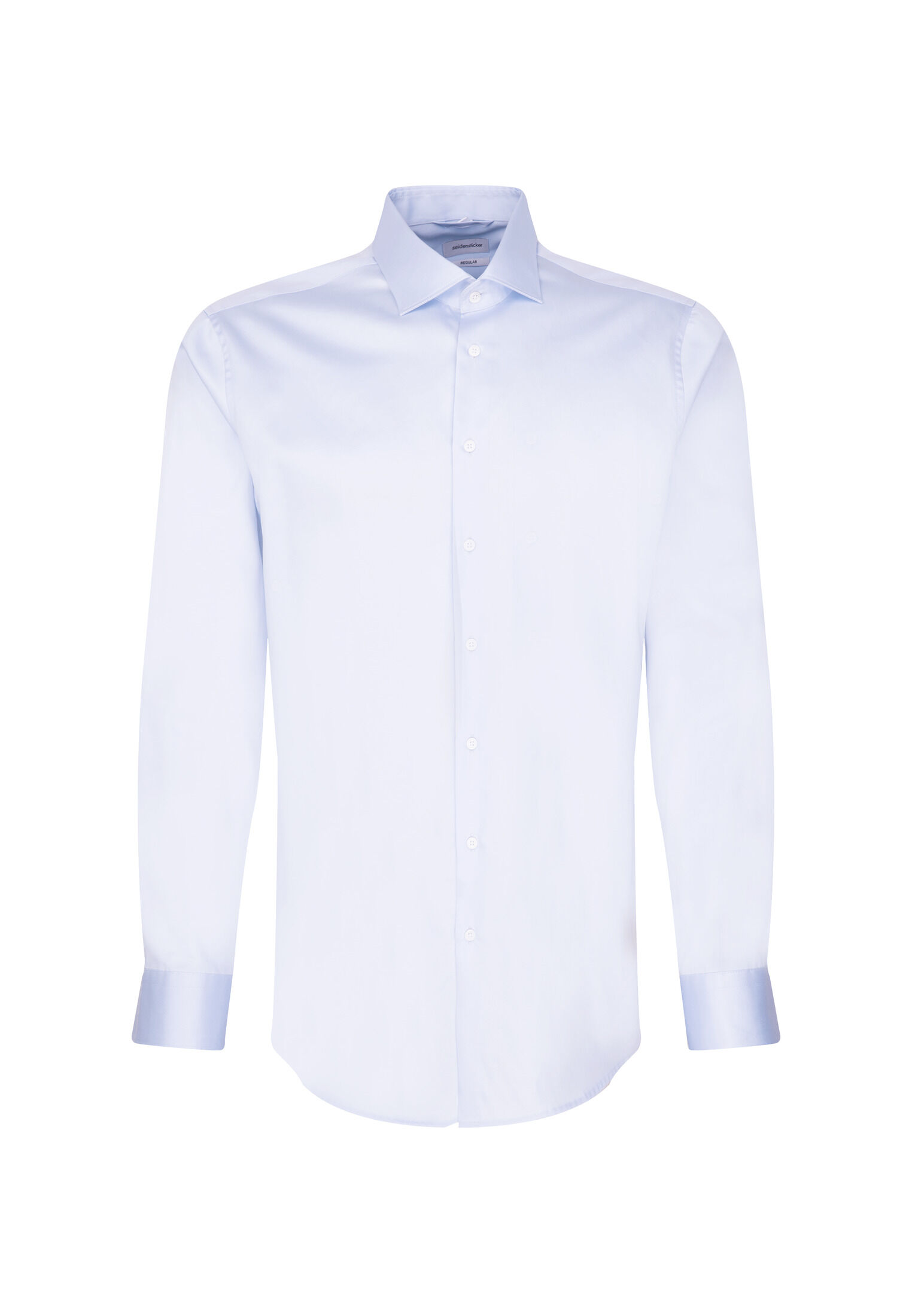 Seidensticker regular fit overhemd, mouwlengte 7, popeline, blauw