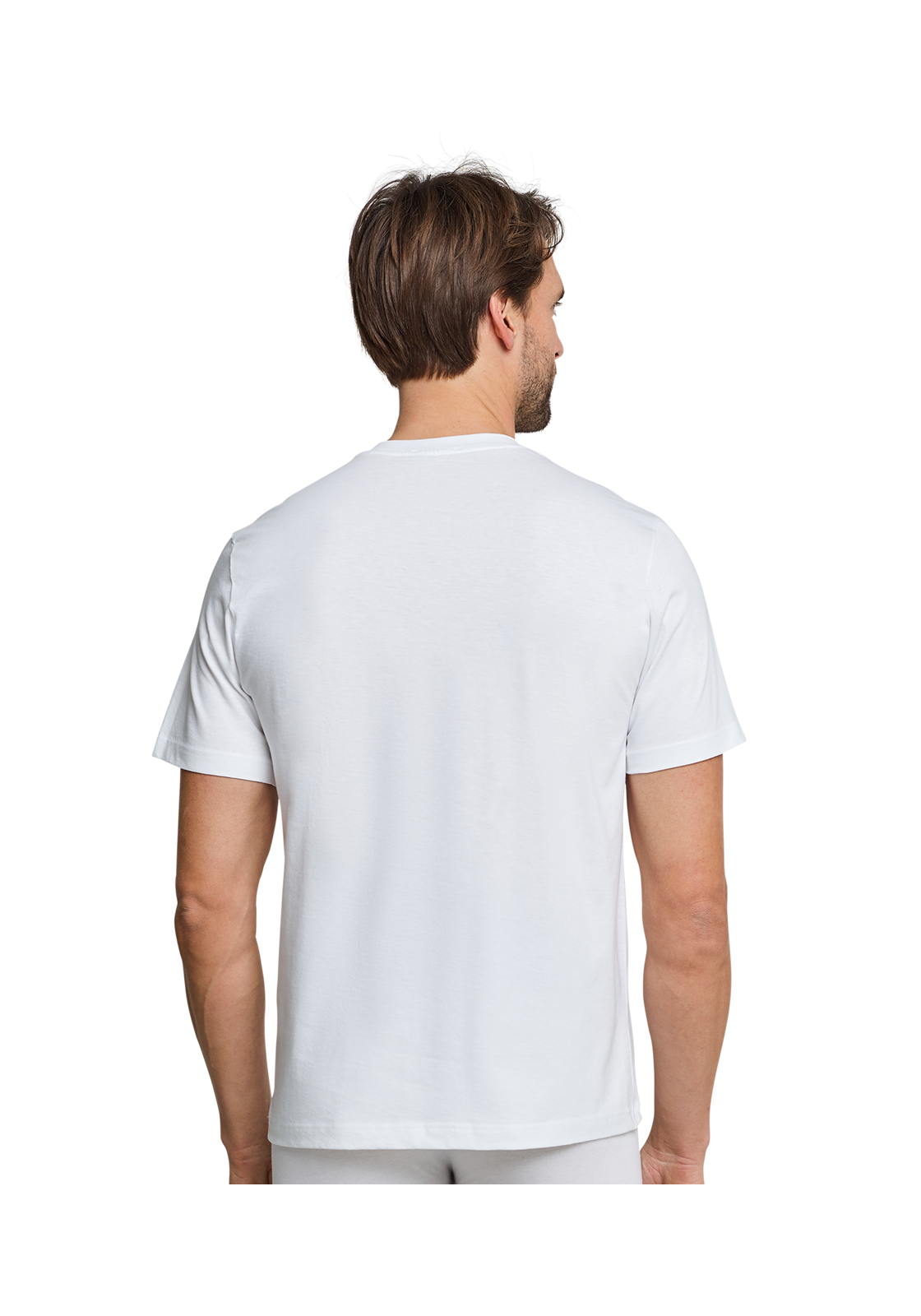 image_4_008151-100_1_1280x1280 SCHIESSER American T-shirt (2-pack), heren shirt korte mouw jersey v-hals wit