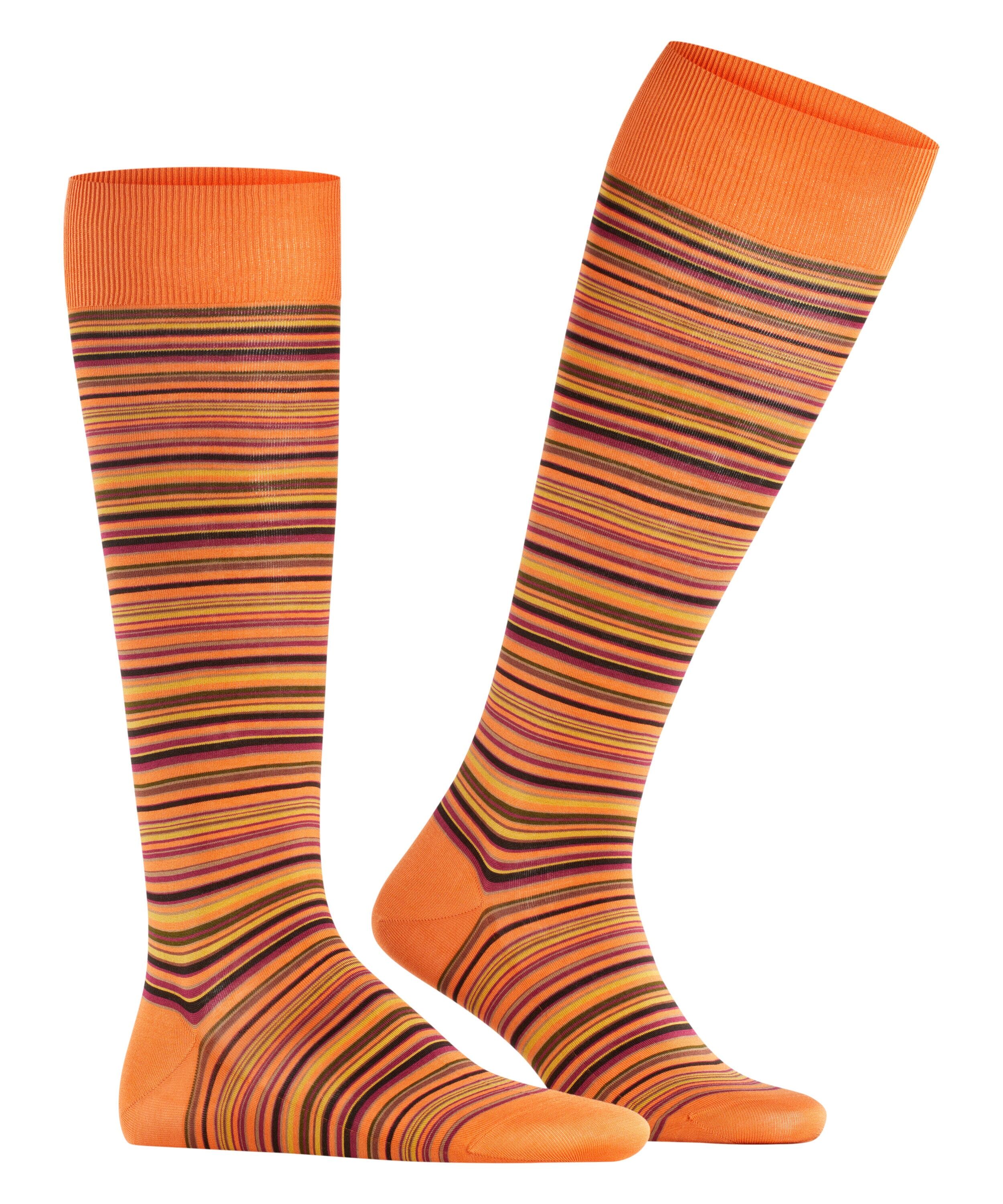 FALKE Microblock heren kniekousen, oranje (tandoori)