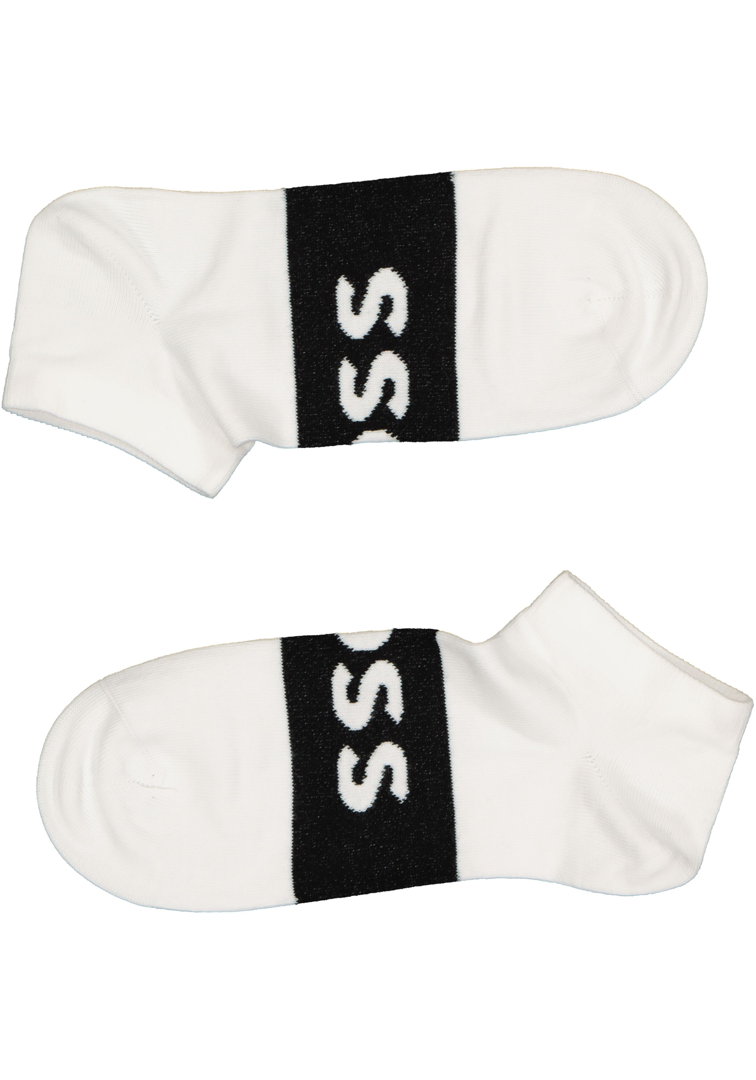 BOSS enkelsokken (2-pack), heren sneaker sokken katoen, wit