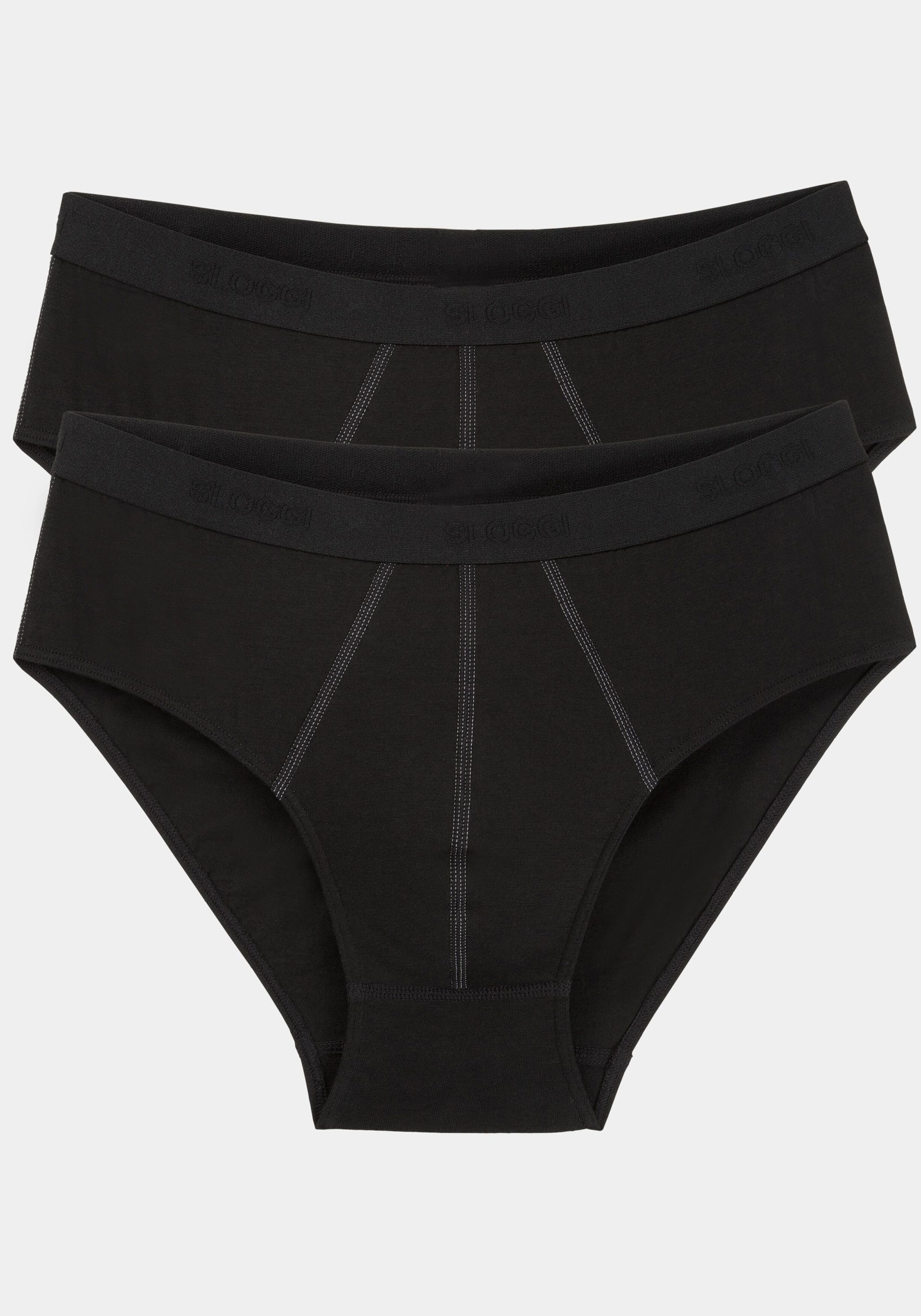 Sloggi Men 24/7 Midi, heren slips (2-pack), zwart