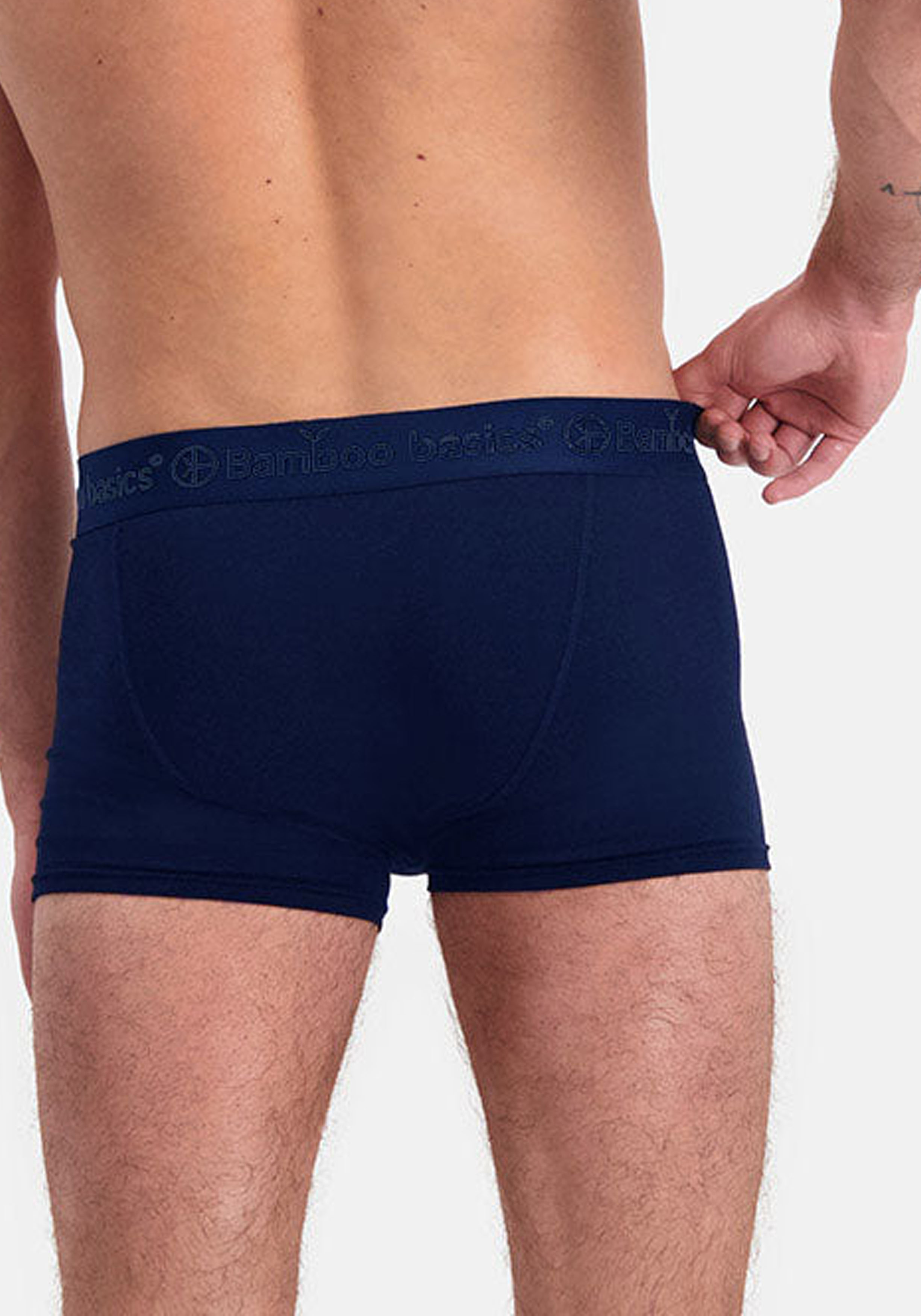 Bamboo Basics Liam trunk boxershorts (3-pack), heren korte boxershort, donkerblauw, blauw, blauw aster