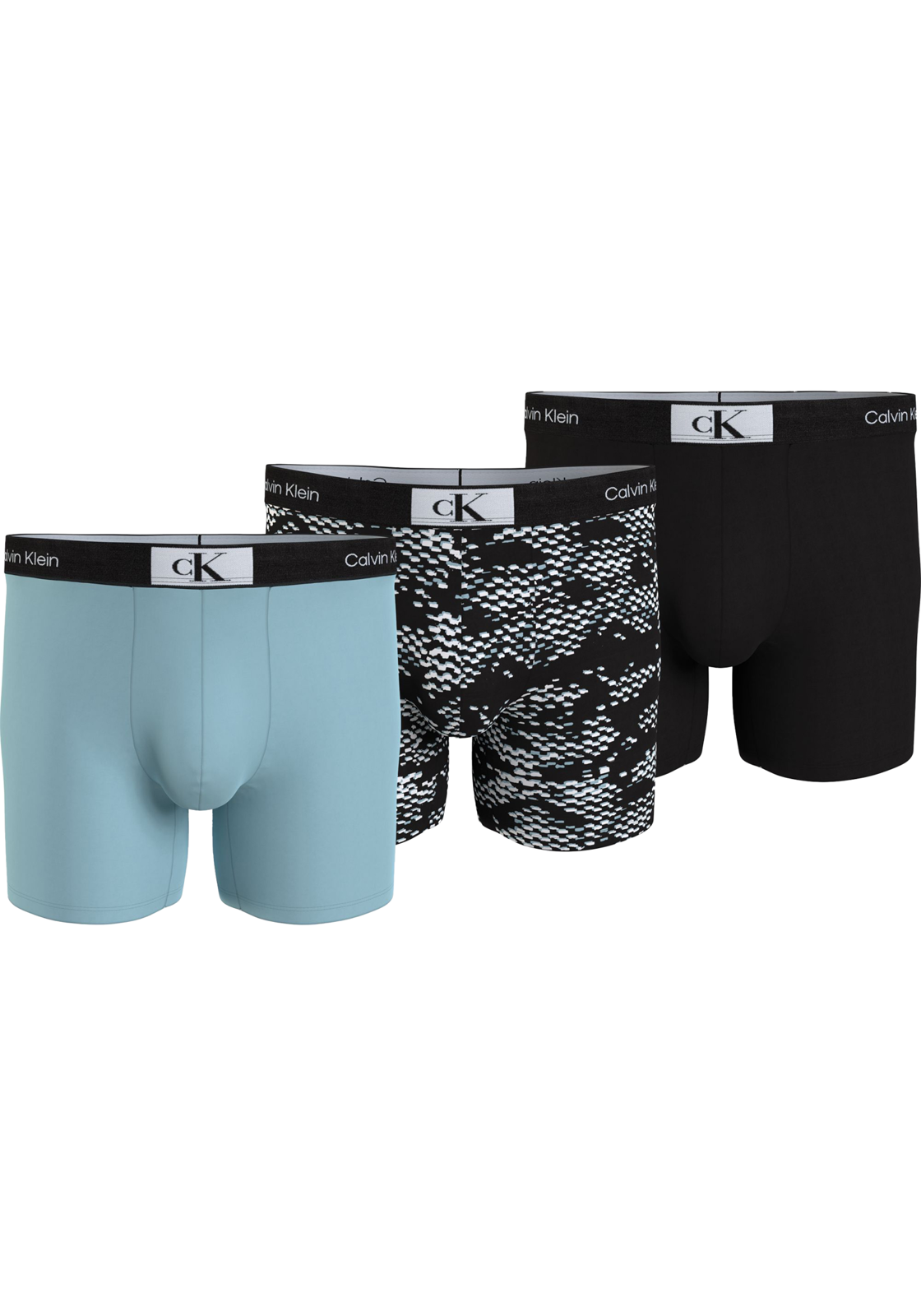 1-000NB3529EMRU-calvin_klein-ondergoed_HR Calvin Klein Boxer Briefs (3-pack), heren boxers extra lang, zwart, lichtblauw, print