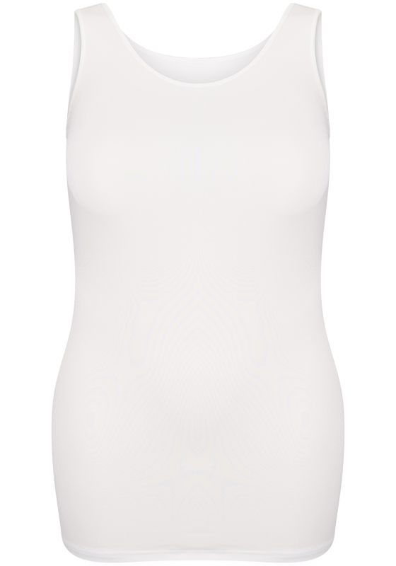 RJ Bodywear Pure Color dames top extra lang (1-pack), hemdje met brede banden, wit RJ Bodywear Pure Color dames top extra lang (1-pack), hemdje met brede banden, wit