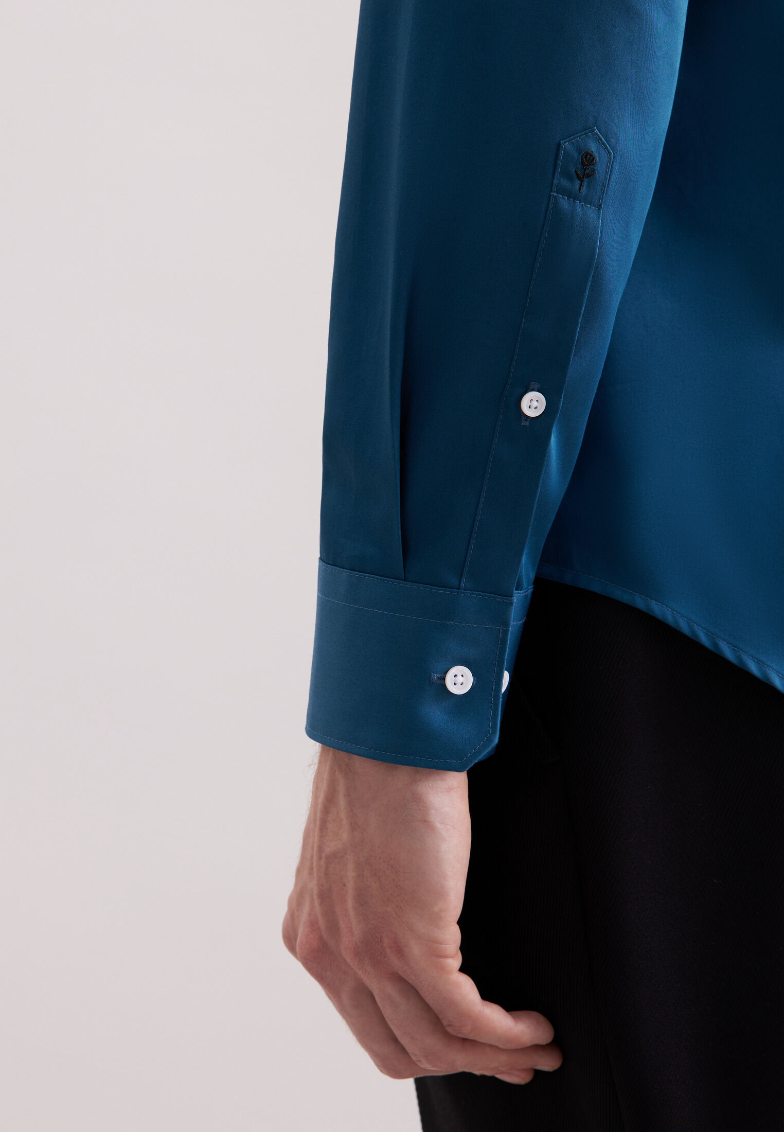 Seidensticker slim fit overhemd, popeline, groen