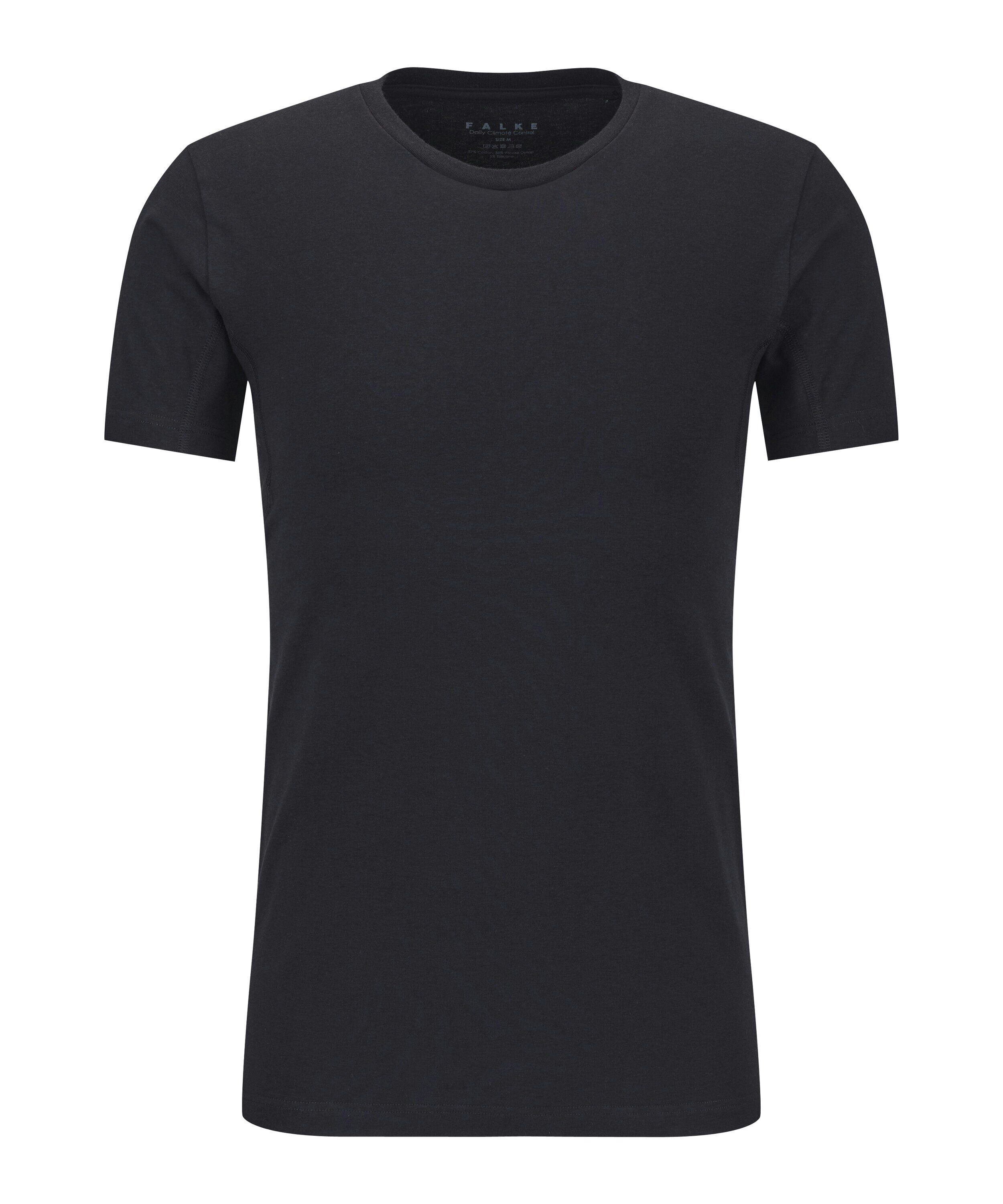 FALKE heren T-shirt Daily Climate Control, korte mouw, zwart (black)
