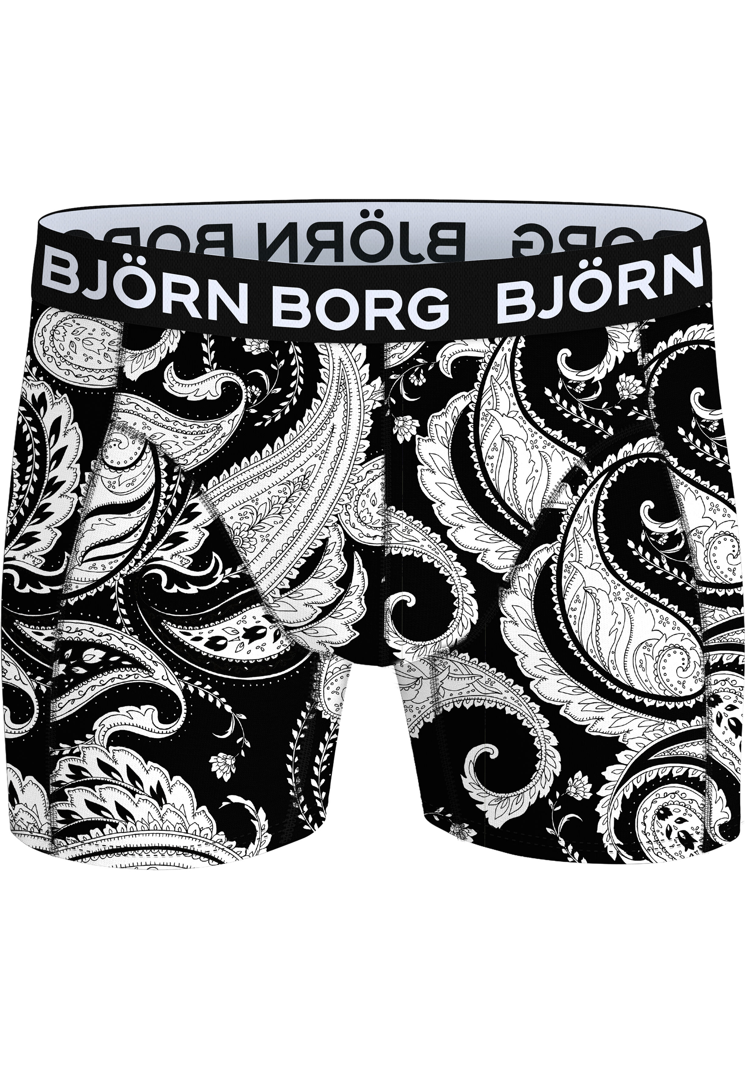 Bjorn Borg Bamboo Cotton Blend boxers, heren boxers normale lengte (2-pack), zwart, print