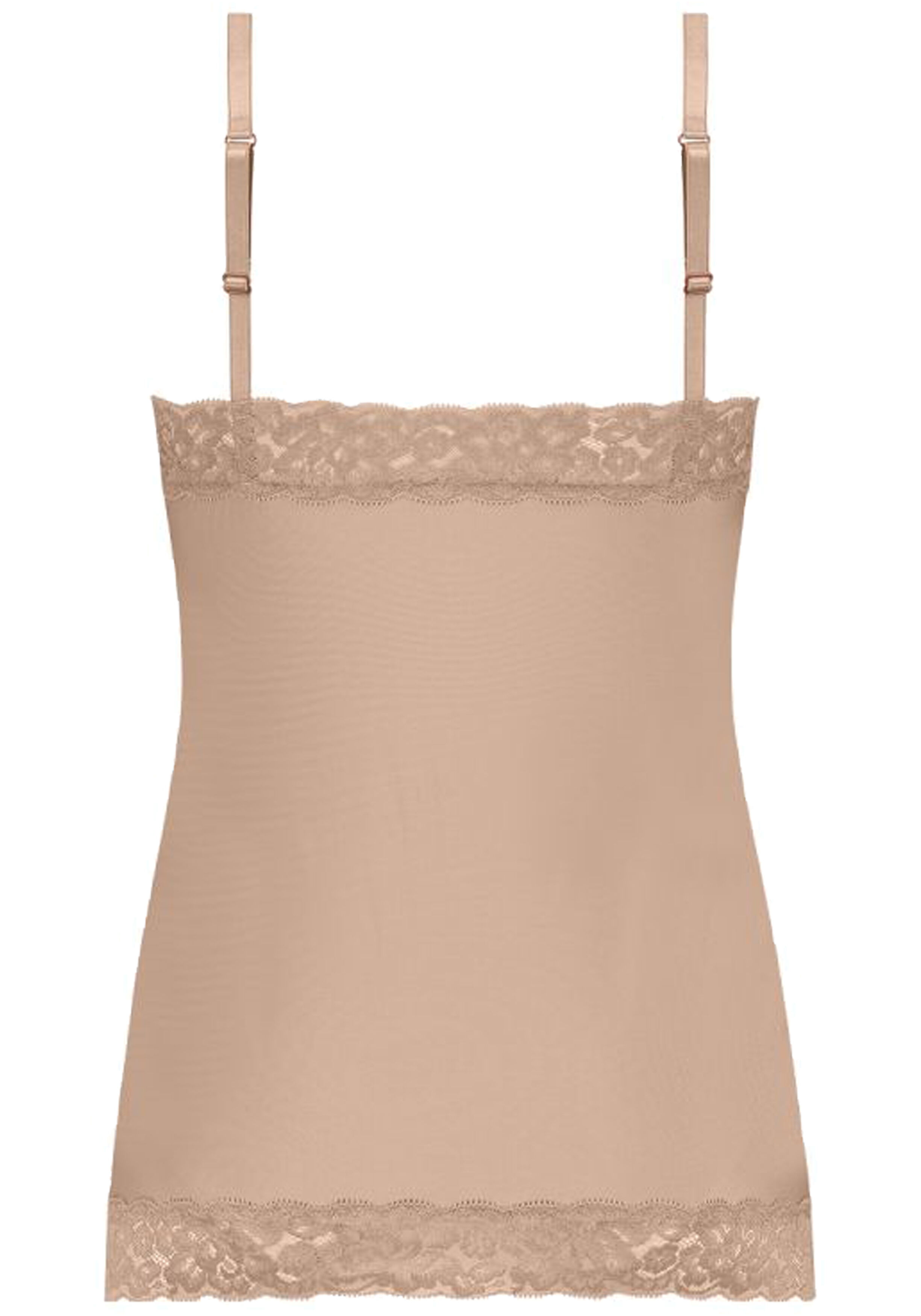 TEN CATE Secrets Lace women spaghetti top met kant (1-pack), dames singlet, walnoot bruin