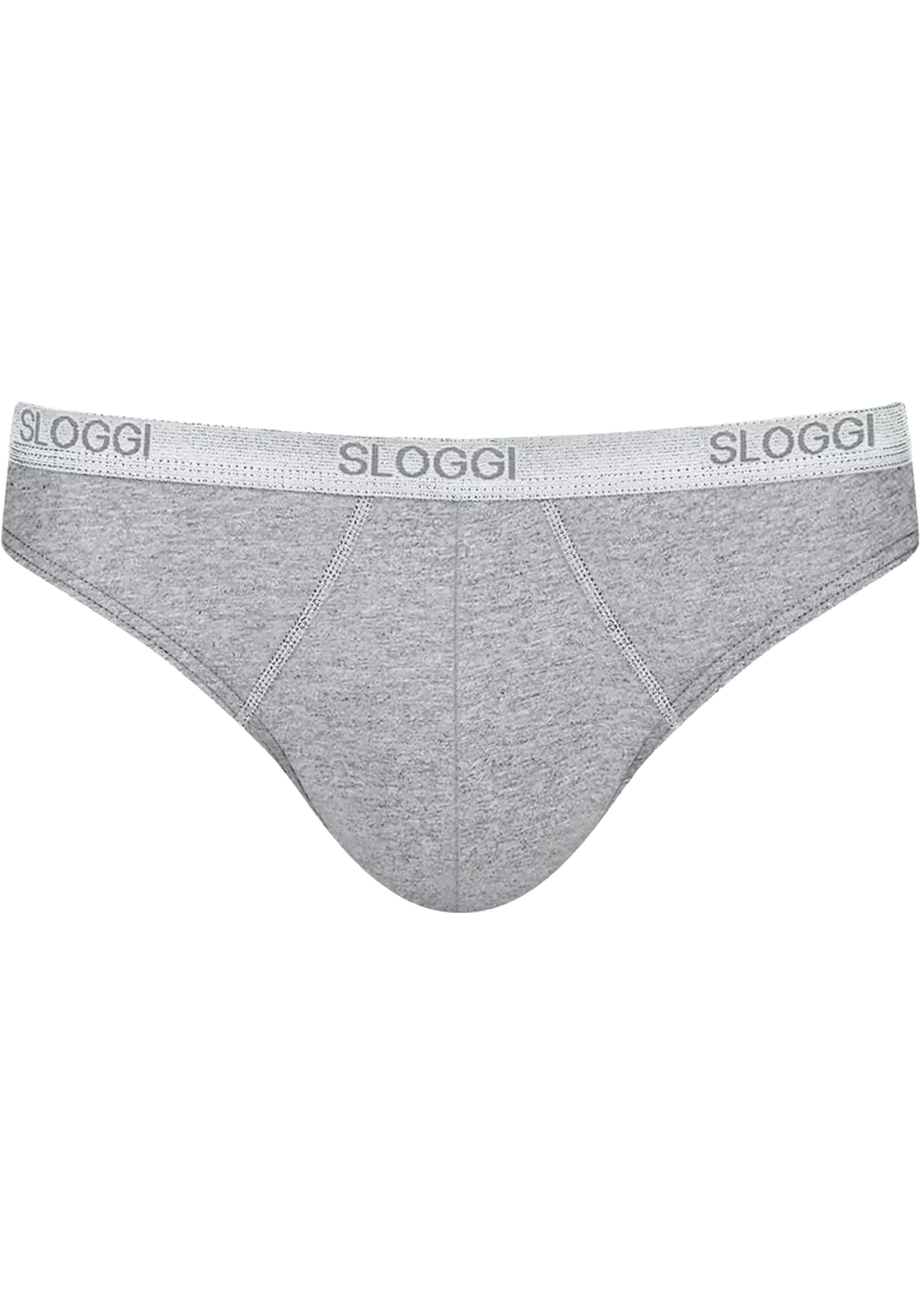 Sloggi Men Basic Mini, heren slip met smalle zijkanten (2-pack), grijs