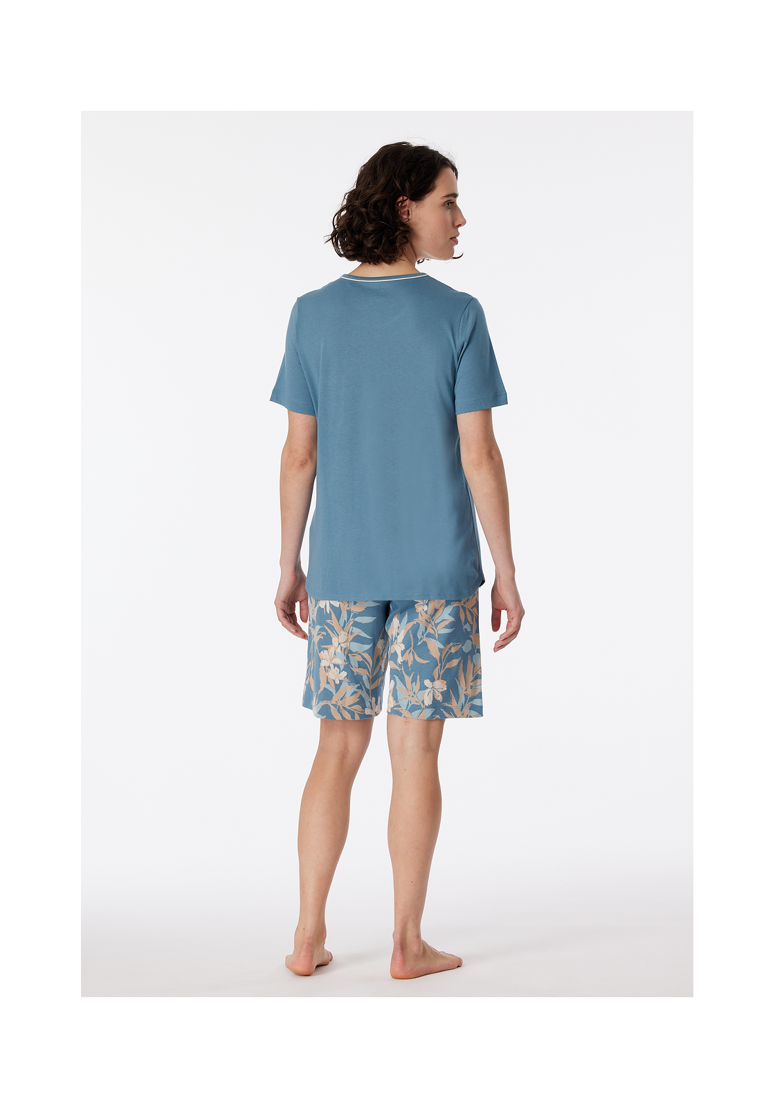 image_4_181235-808_1_1280x1280 SCHIESSER Comfort Nightwear shortamaset, dames pyjama shortama blauw-grijs