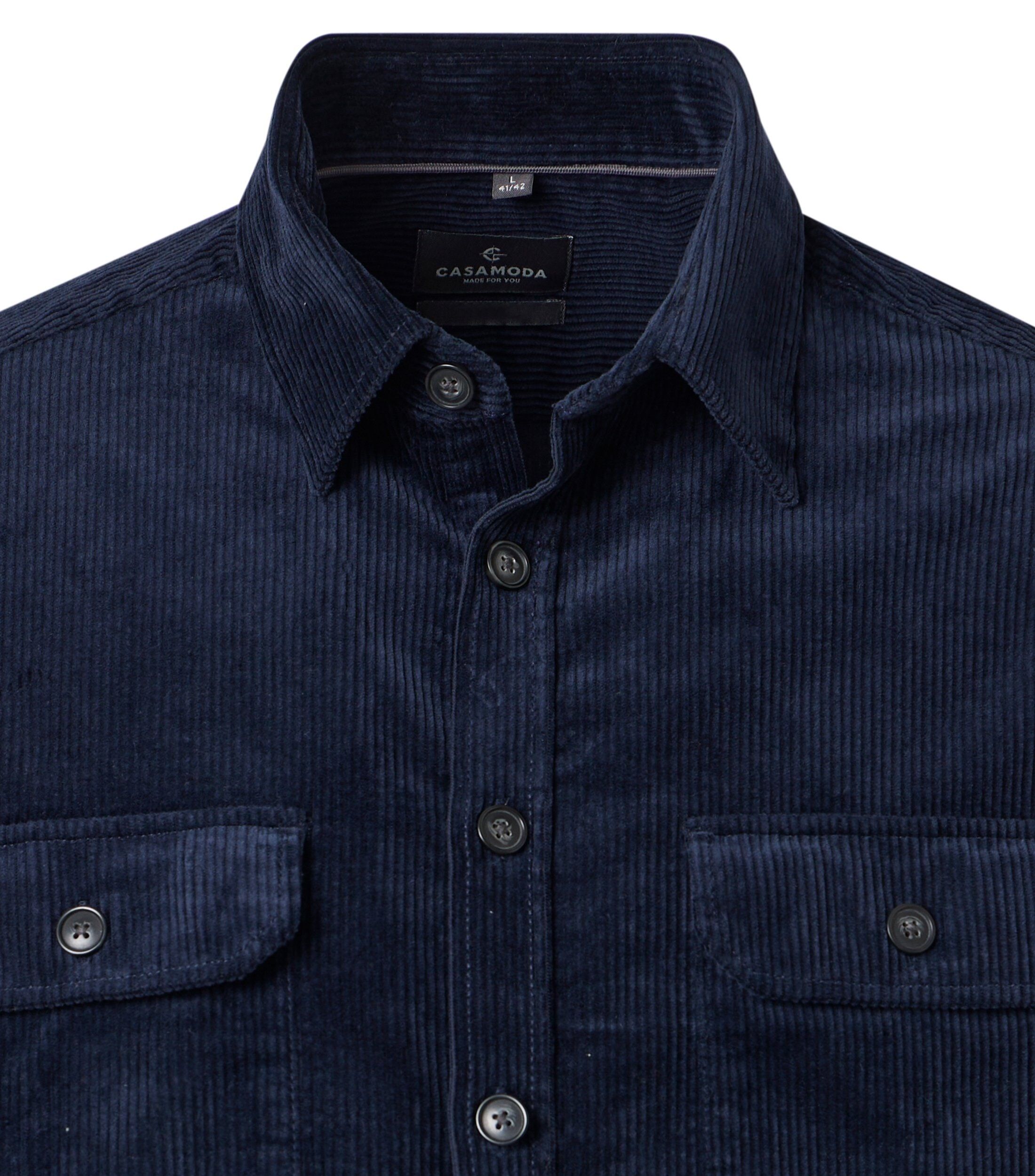CASA MODA comfort fit overshirt, donkerblauw