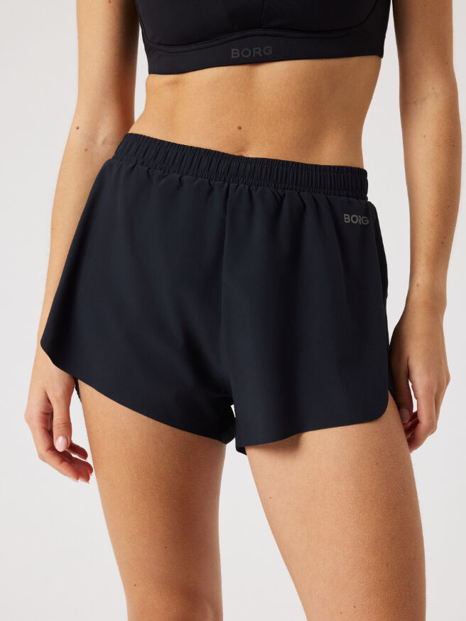 Bjorn Borg dames Performance 2 In 1 Shorts, korte sportbroek, zwart