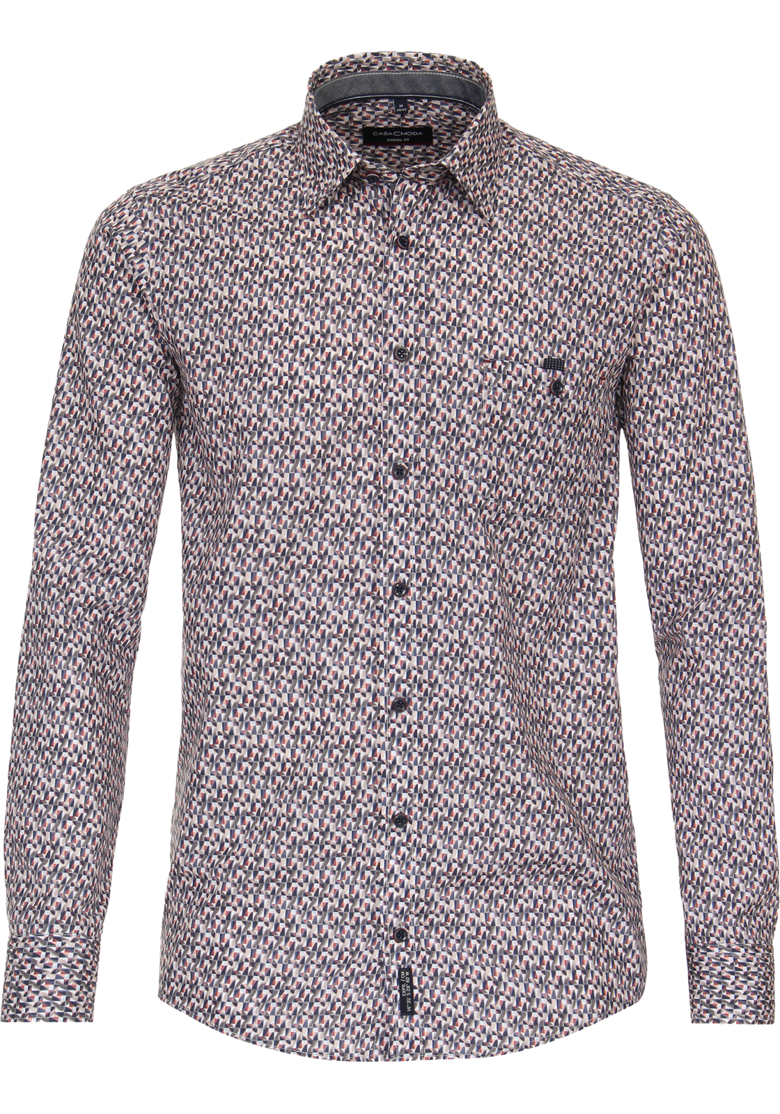 1-4064813803360-casa_moda-overhemd_HR CASA MODA Sport casual fit overhemd, popeline, antraciet dessin
