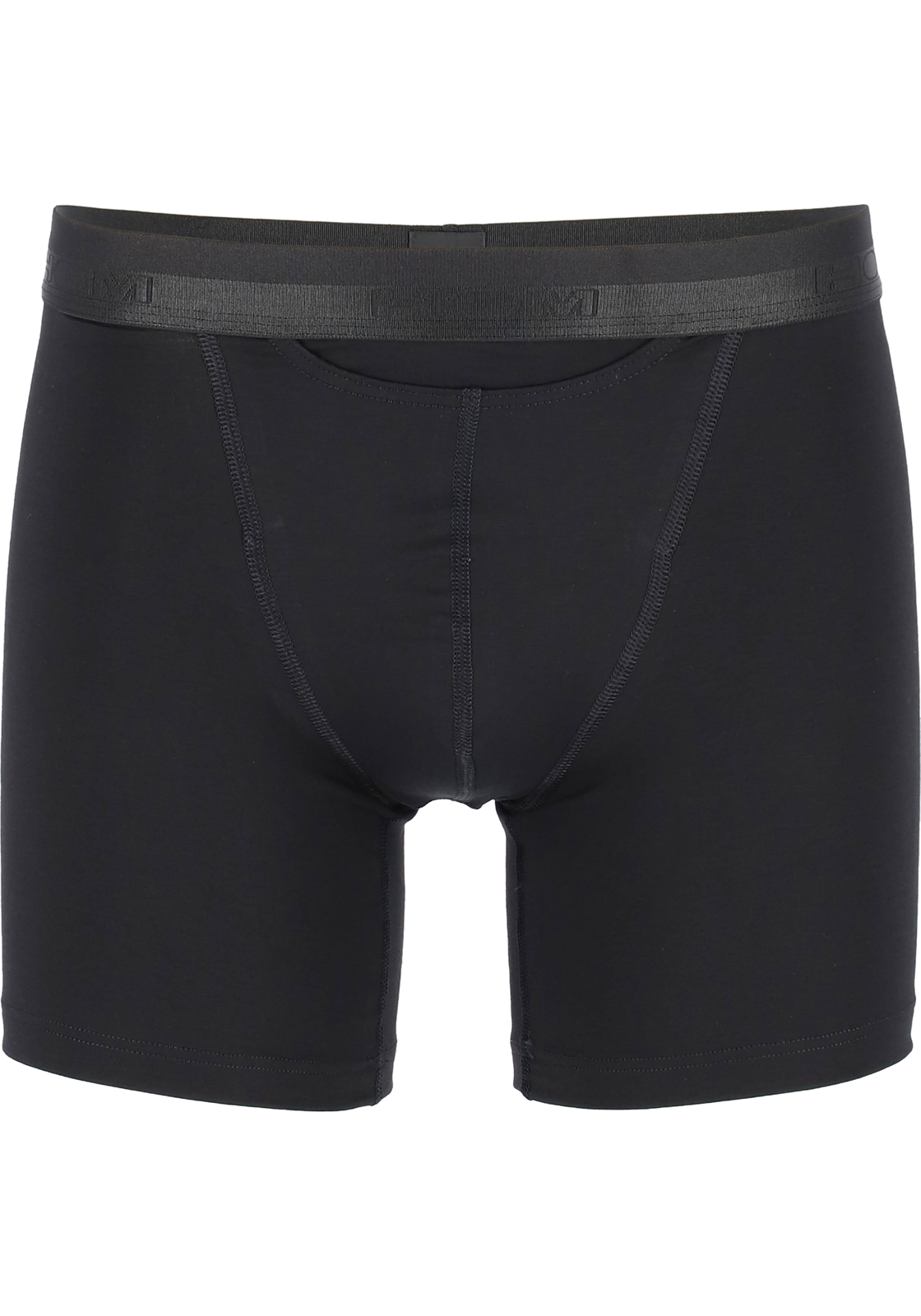 1-9009984071557-HOM-HOM_3595190004_BX_zwart_4foto_HR HOM HO1 long boxer briefs (1-pack), heren boxer lang met horizontale gulp, zwart